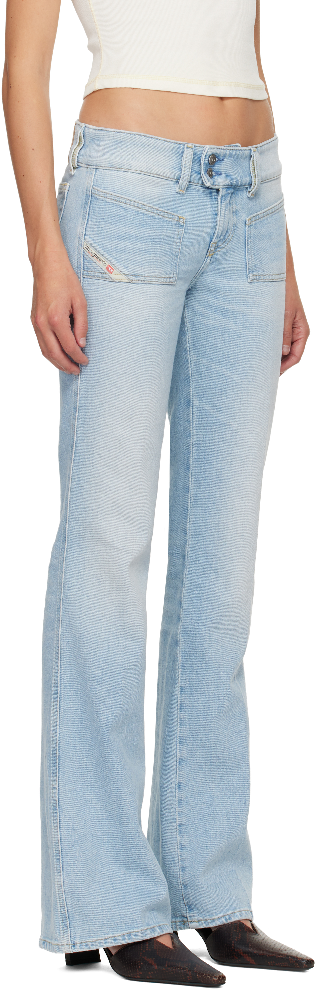 Diesel Blue D-hush Bootcut Jeans