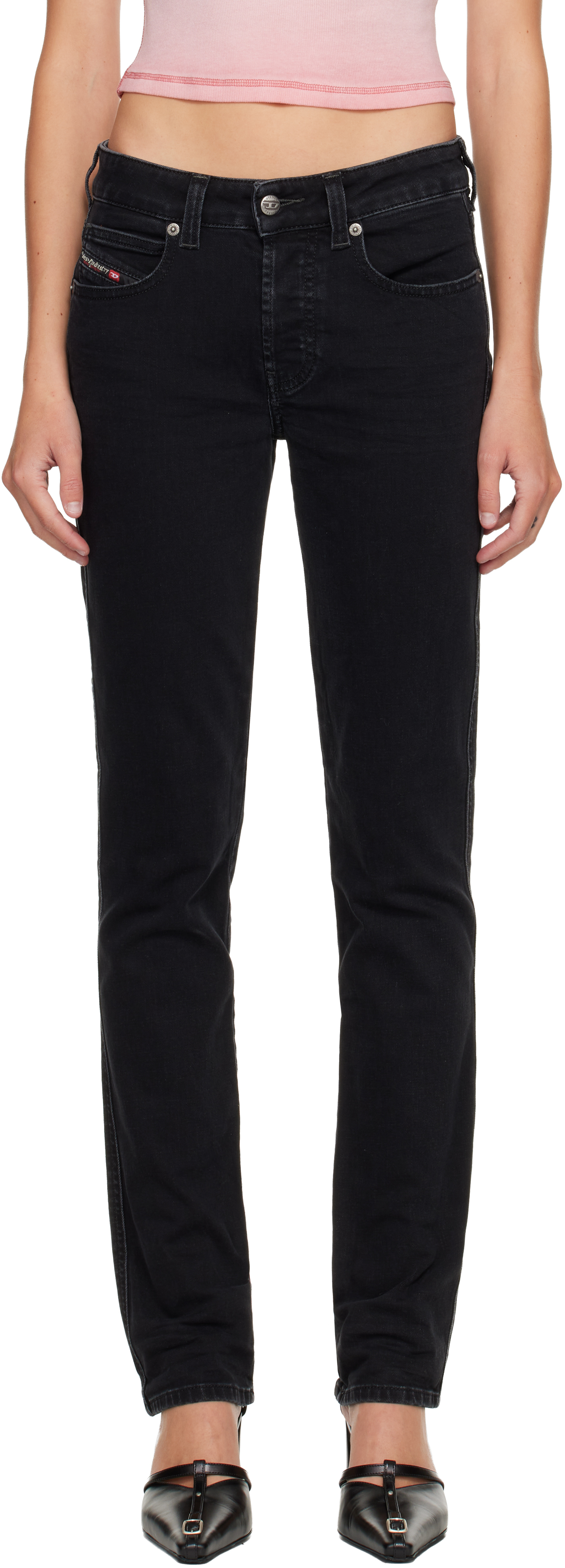 Diesel Black Slim 1992 D-jiann Jeans In Black