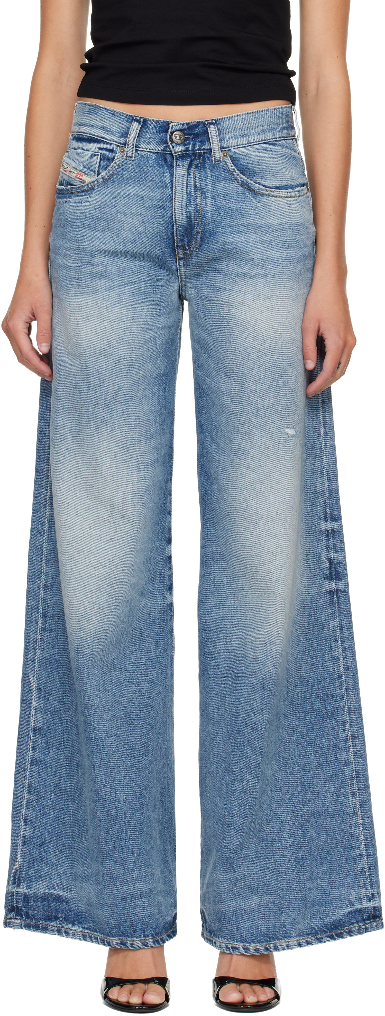 Diesel Blue Flare 1978 D-akemi Jeans In Brown