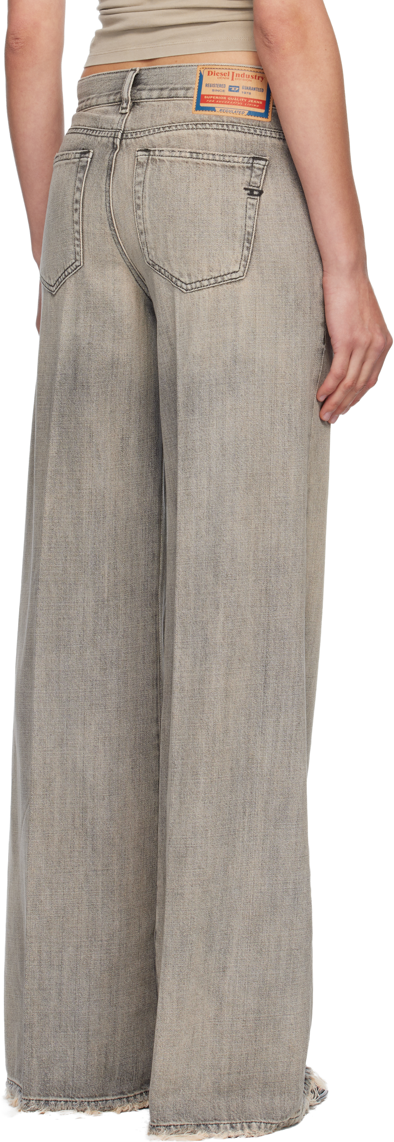 Diesel Gray Flare 1978 D-akemi Jeans In Gray