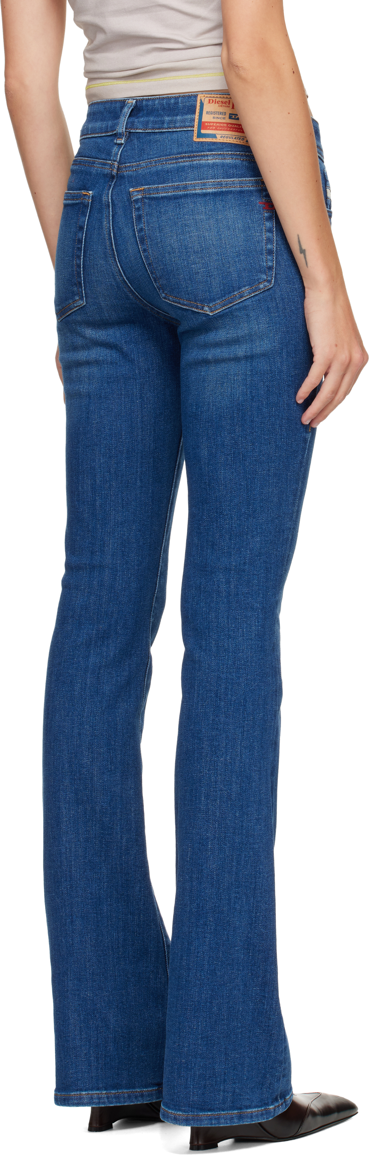 Diesel Blue Bootcut 1969 D-ebbey Jeans In Blue