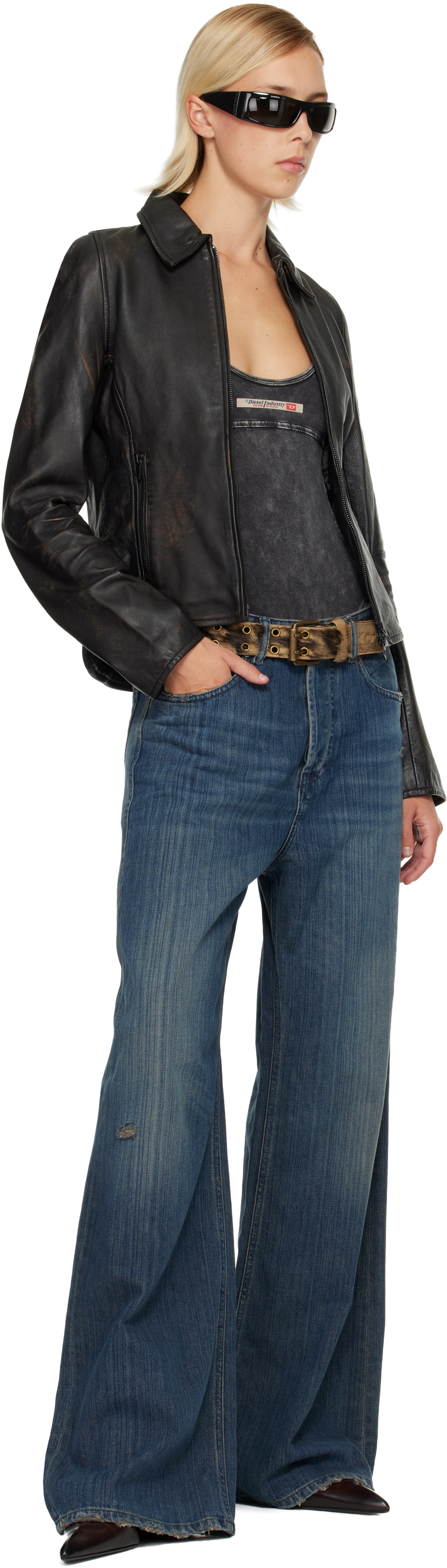 Diesel Blue Relaxed 1996 D-sire Jeans In Black