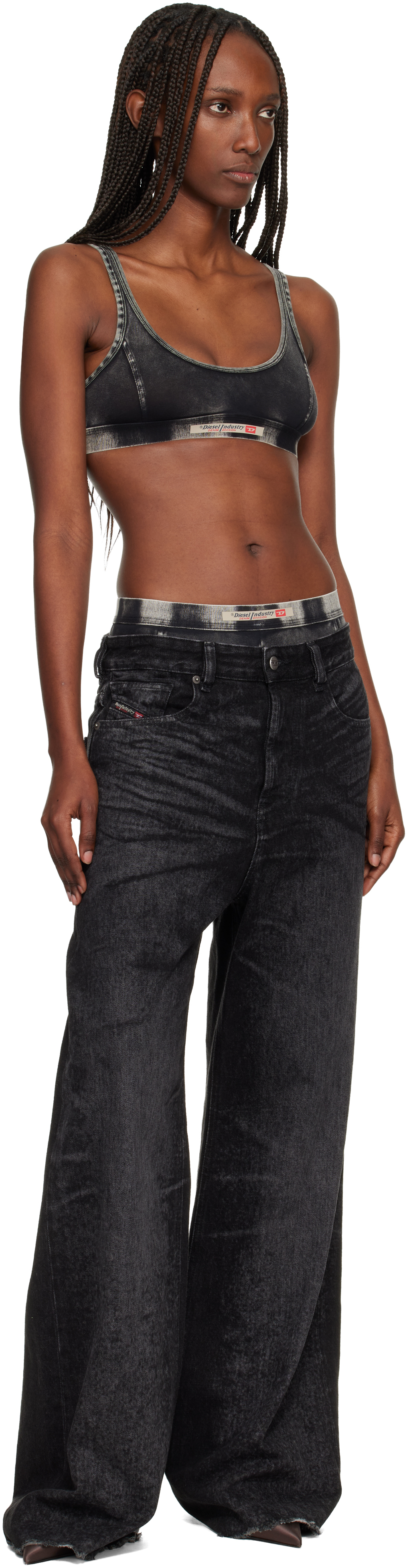 Diesel Black Ariel-dnm Bra In Multi