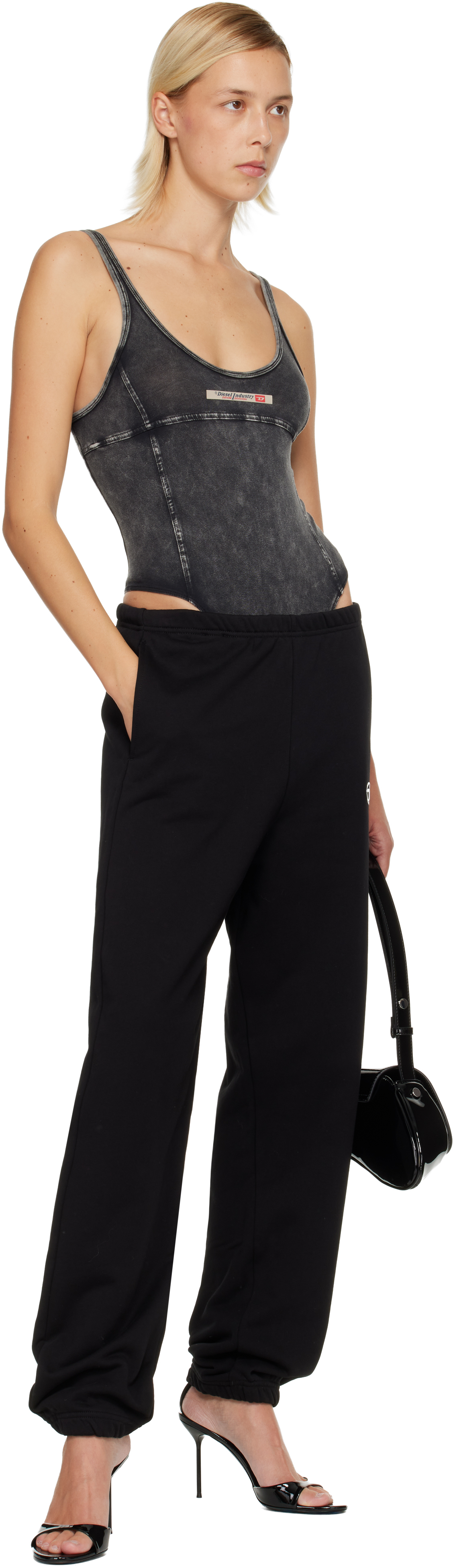 Diesel Black P-lacyn-od Sweatpants In Brown