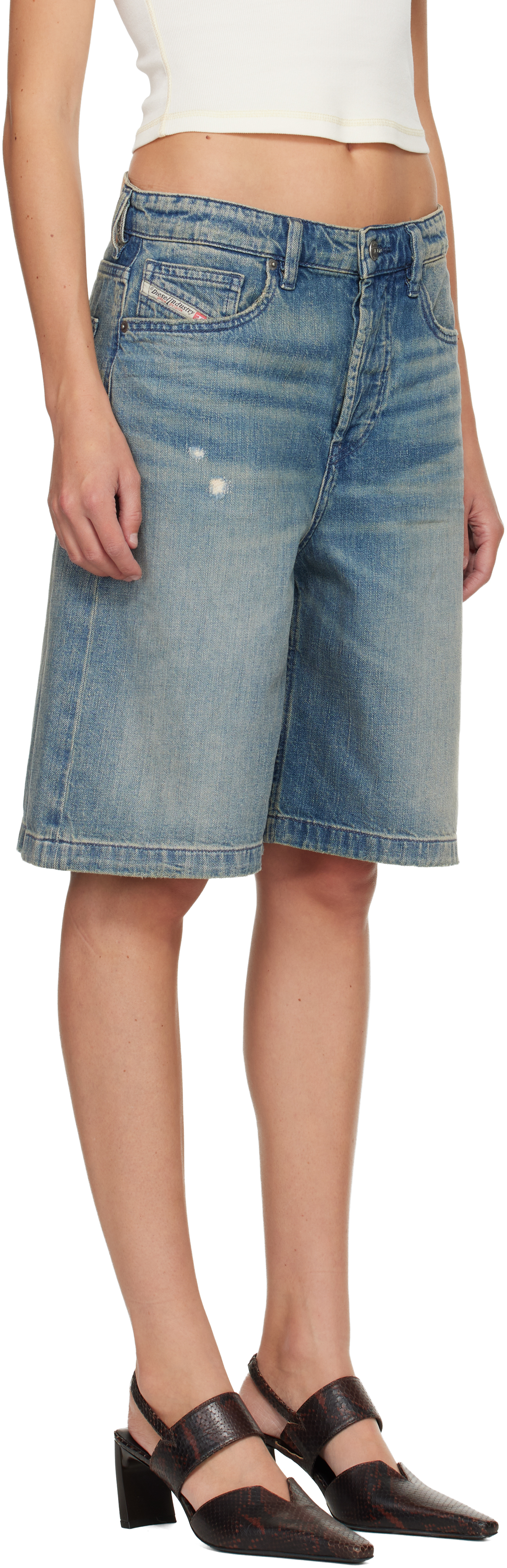 Diesel Blue De-sire Denim Shorts In Blue