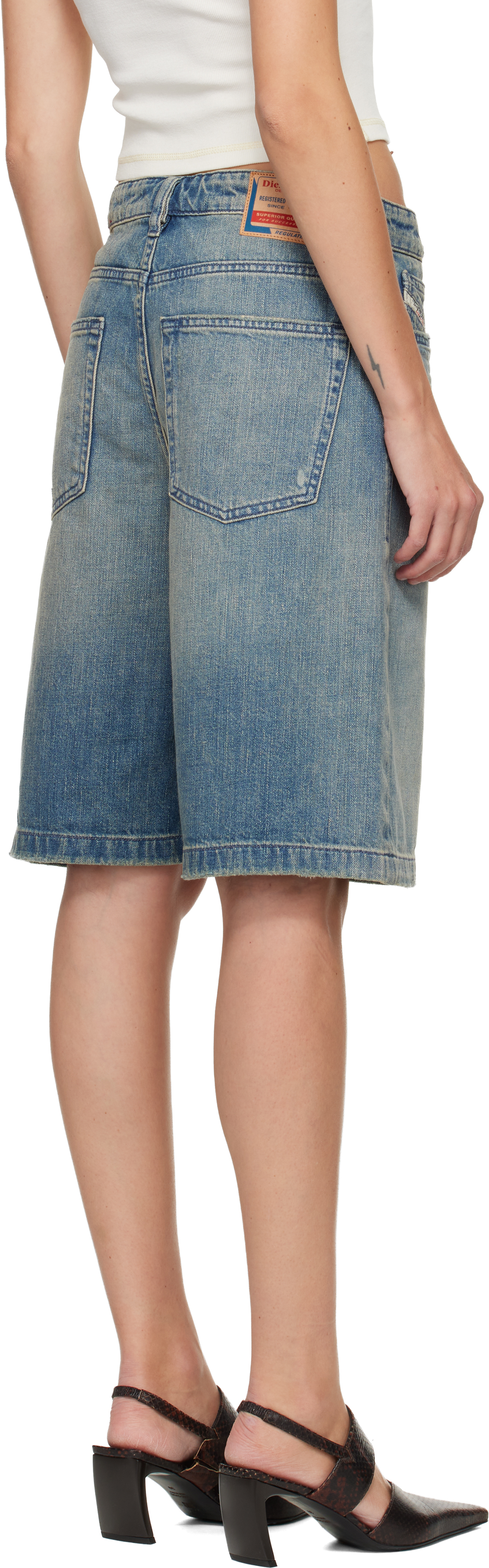 Diesel Blue De-sire Denim Shorts In Blue