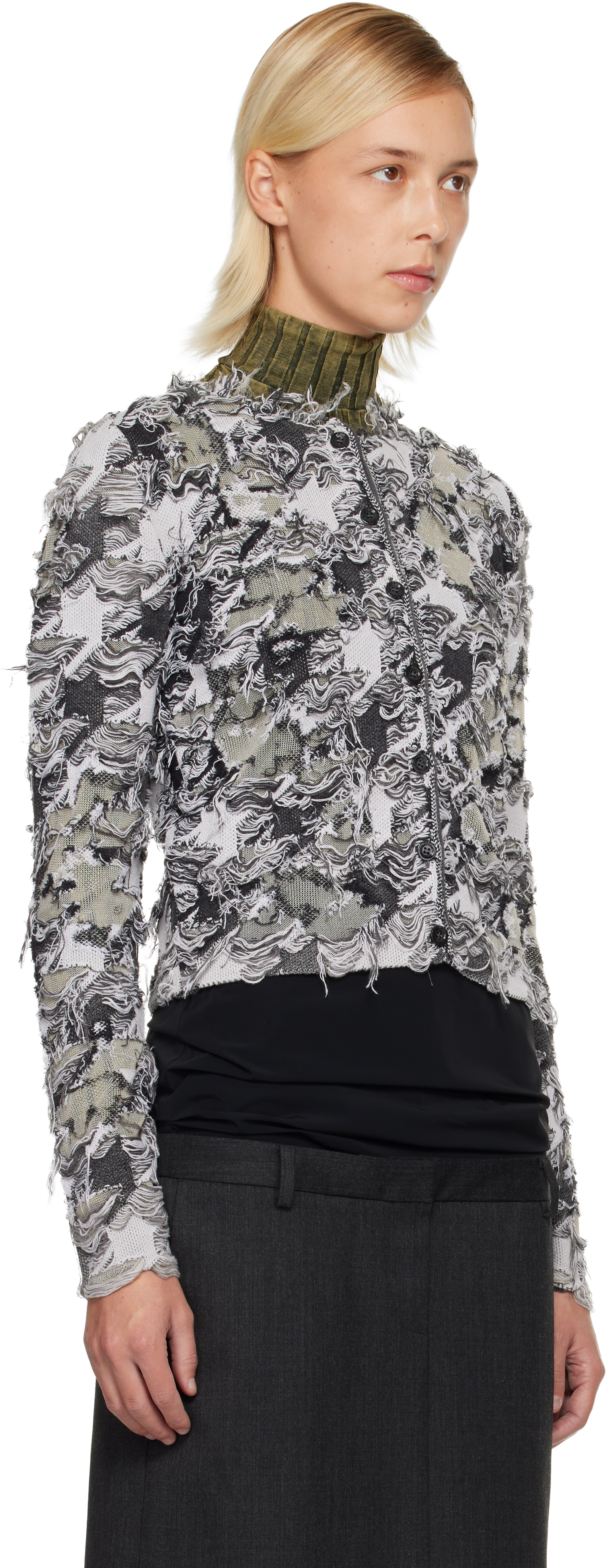 Diesel Gray M-sibylla Cardigan In Gray