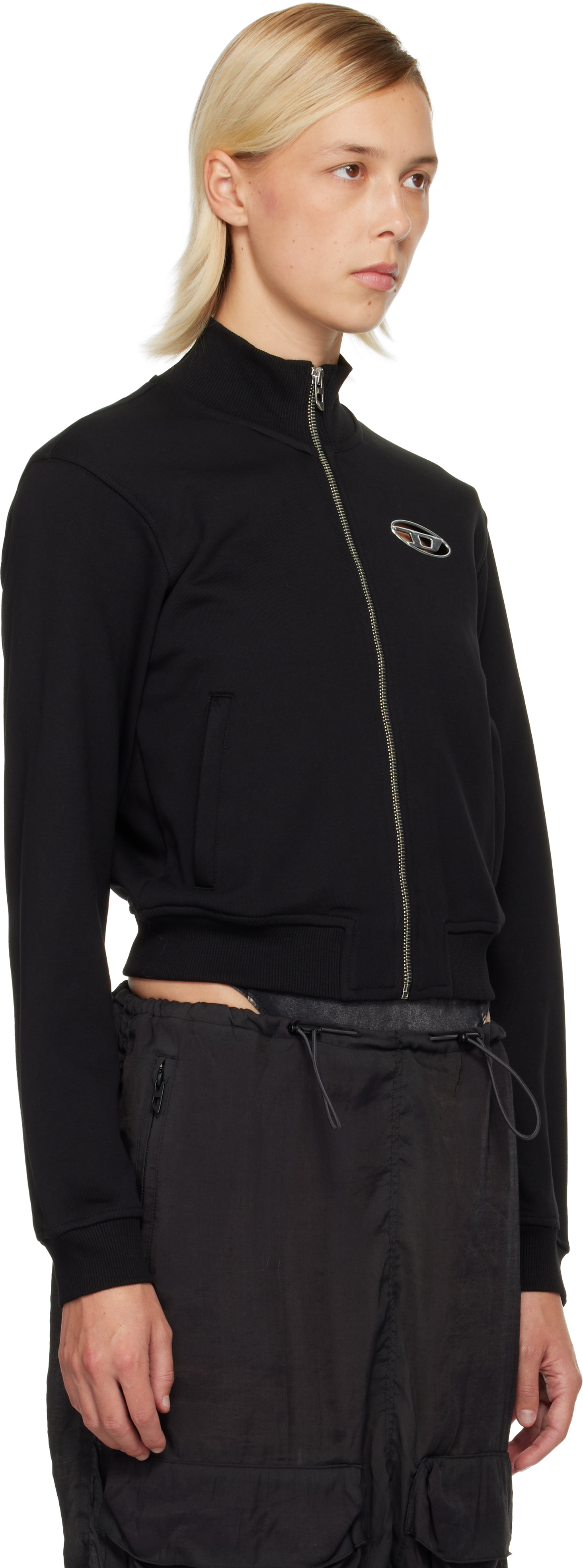 Diesel Black F-flacin Track Jacket In Black