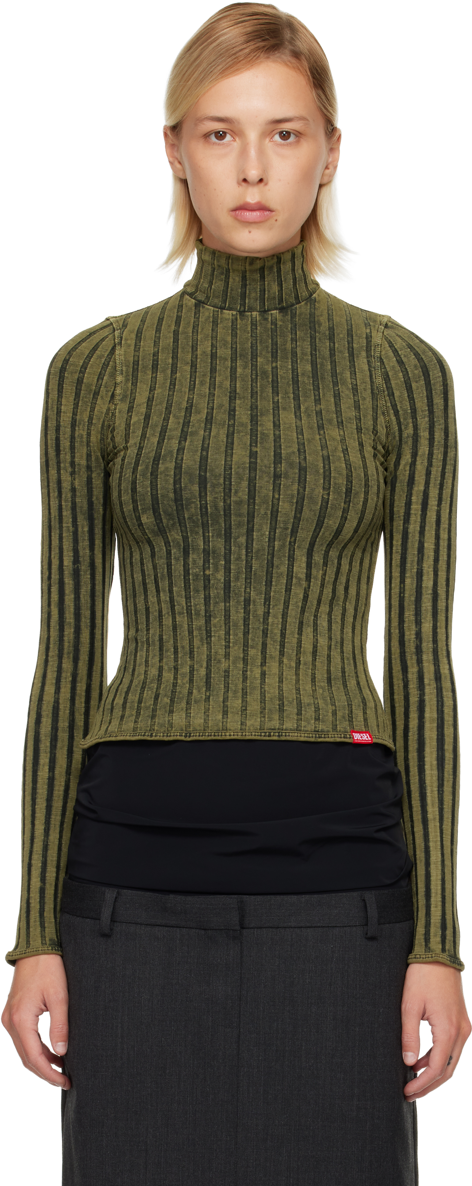 Diesel Khaki T-clawa Sweater In Green