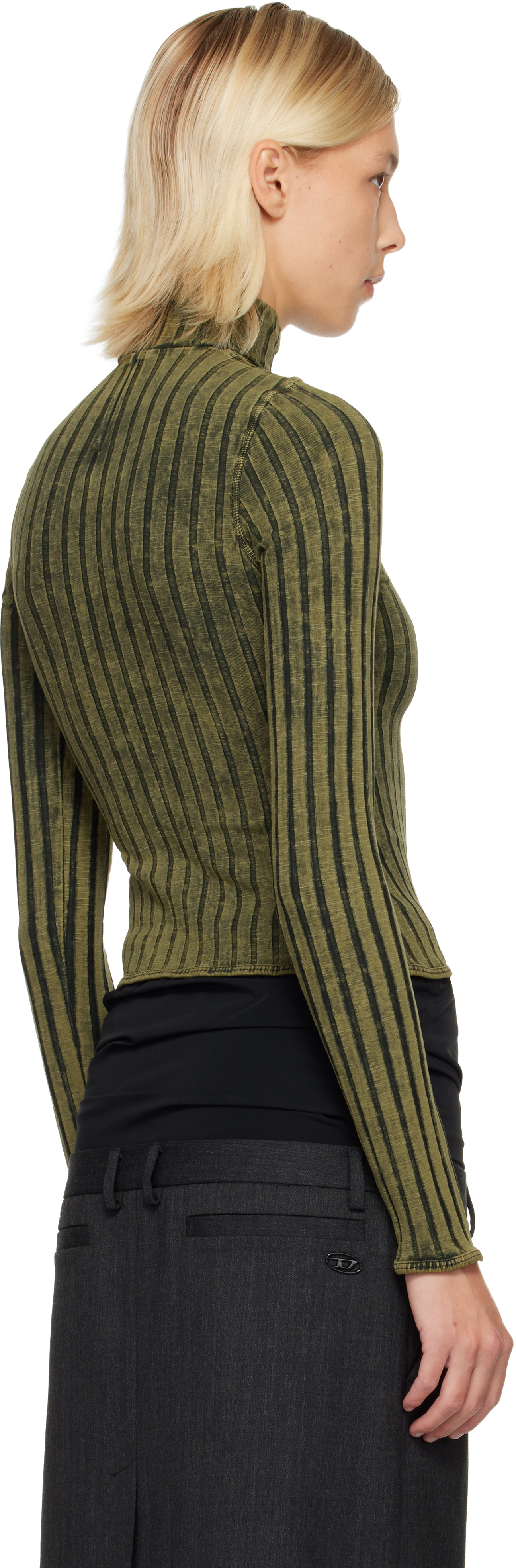 Diesel Khaki T-clawa Sweater In Green