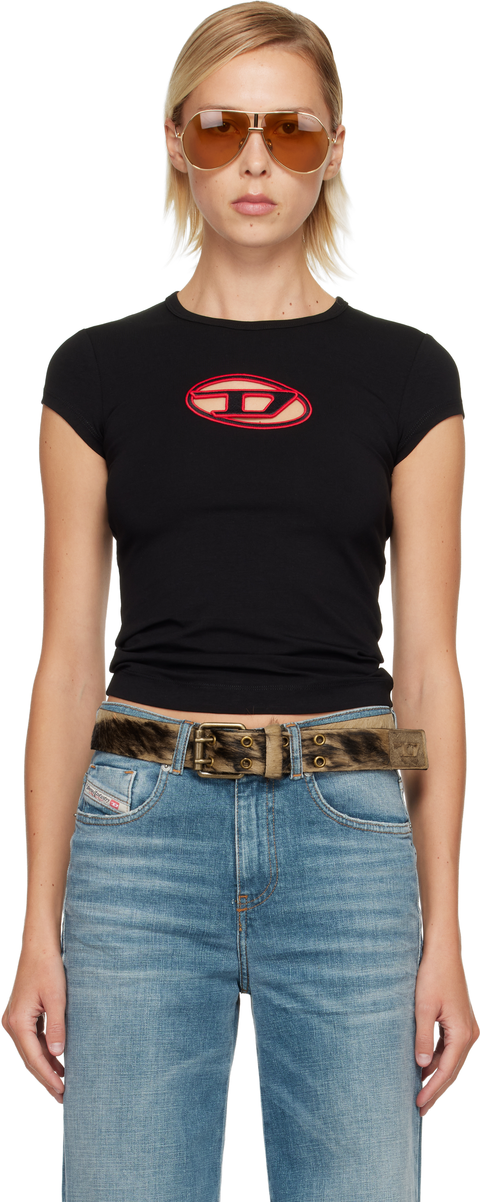 Black T-Angie T-shirt by Diesel on Sale