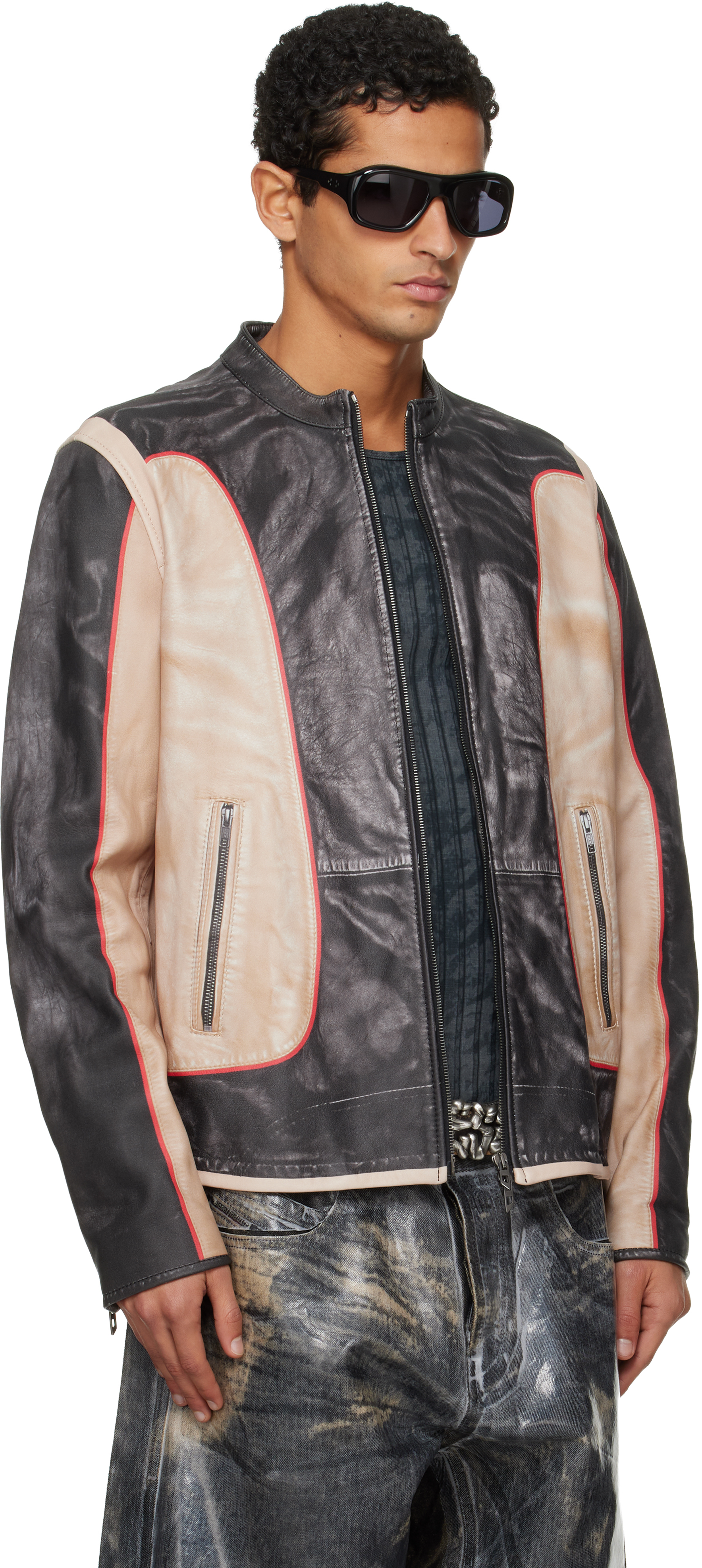 Diesel L-evert Leather Biker Jacket