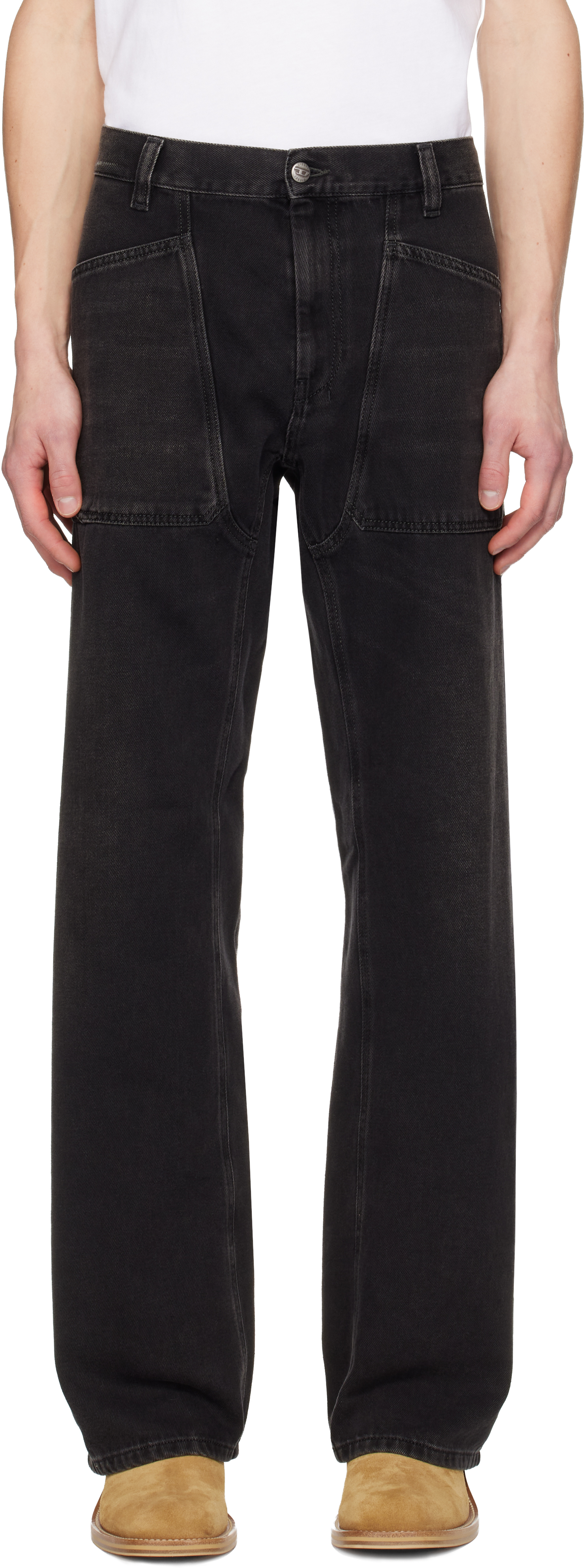 Diesel: ブラック D-Zeta リラックス ジーンズ | SSENSE 日本