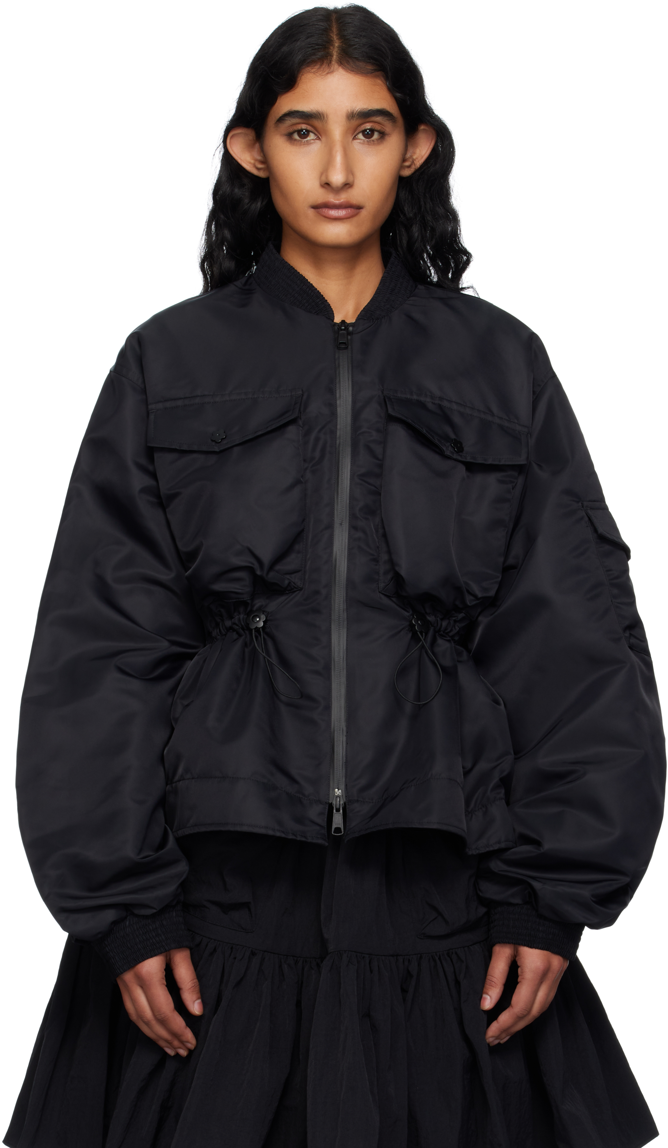 Black Birdie Bomber Jacket