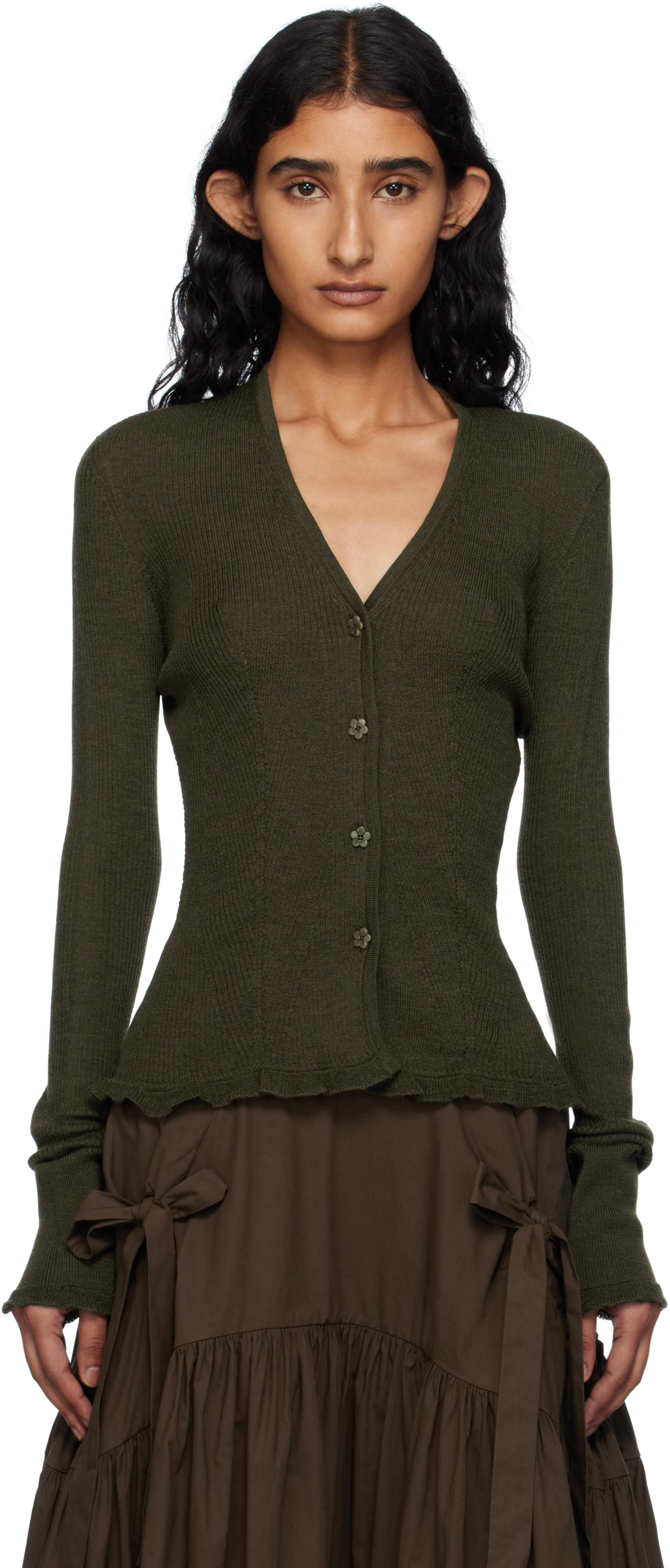 Khaki Bessie Cardigan
