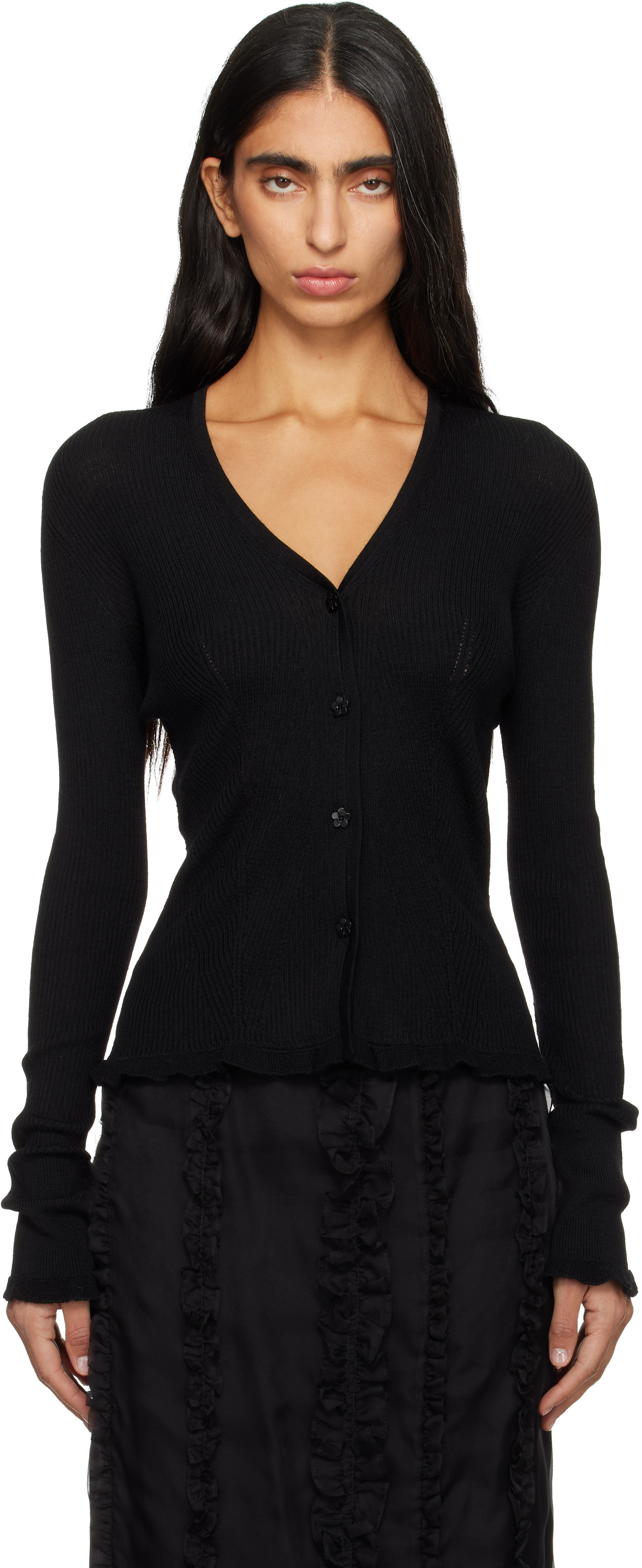 Cecilie Bahnsen Bessie Cardigan In Black