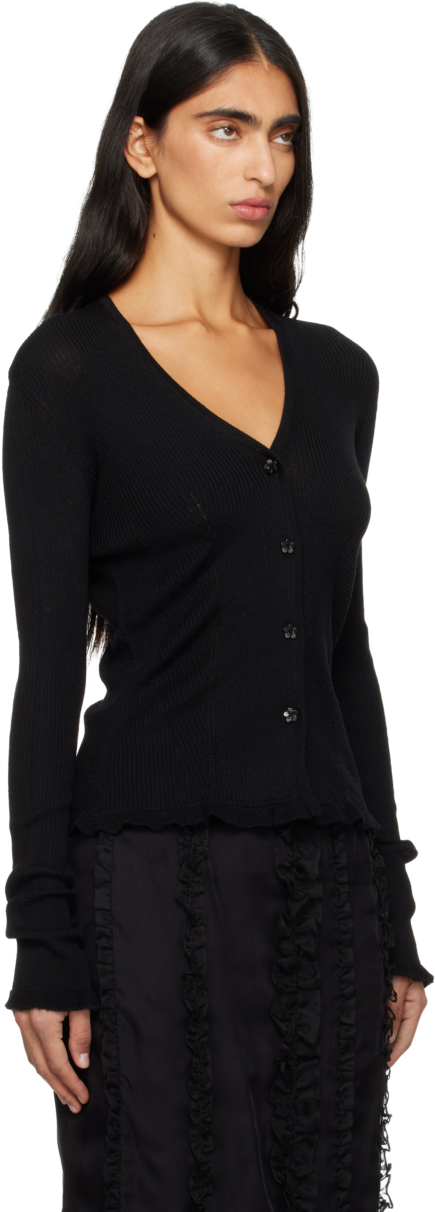 Cecilie Bahnsen Bessie Cardigan In Black