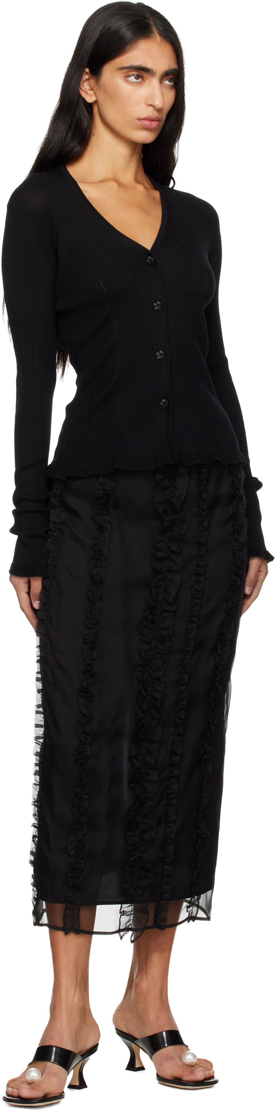 Cecilie Bahnsen Bessie Cardigan In Black