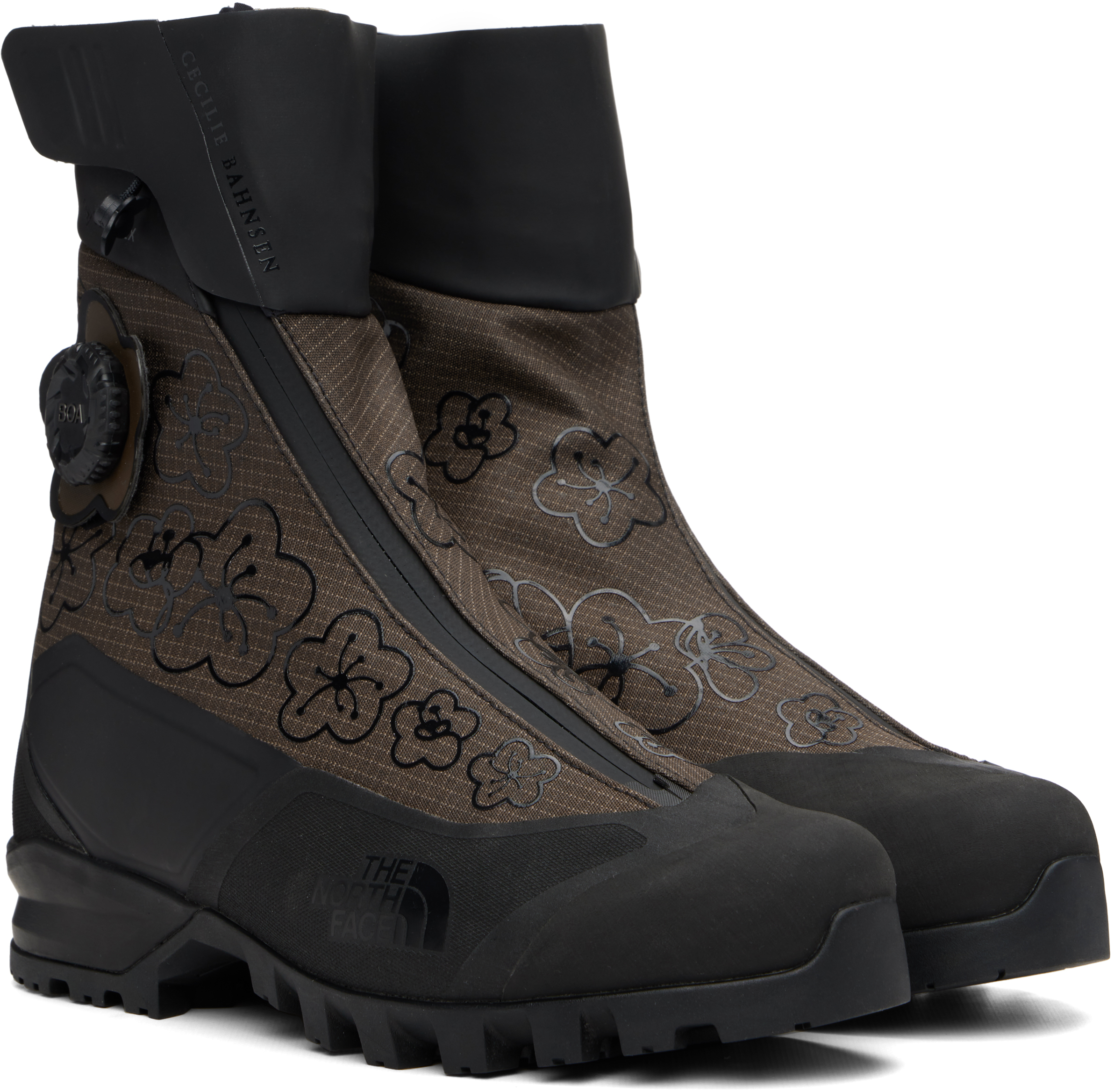 Cecilie Bahnsen X The North Face 45mm Floral Verto Ankle Boots In Black