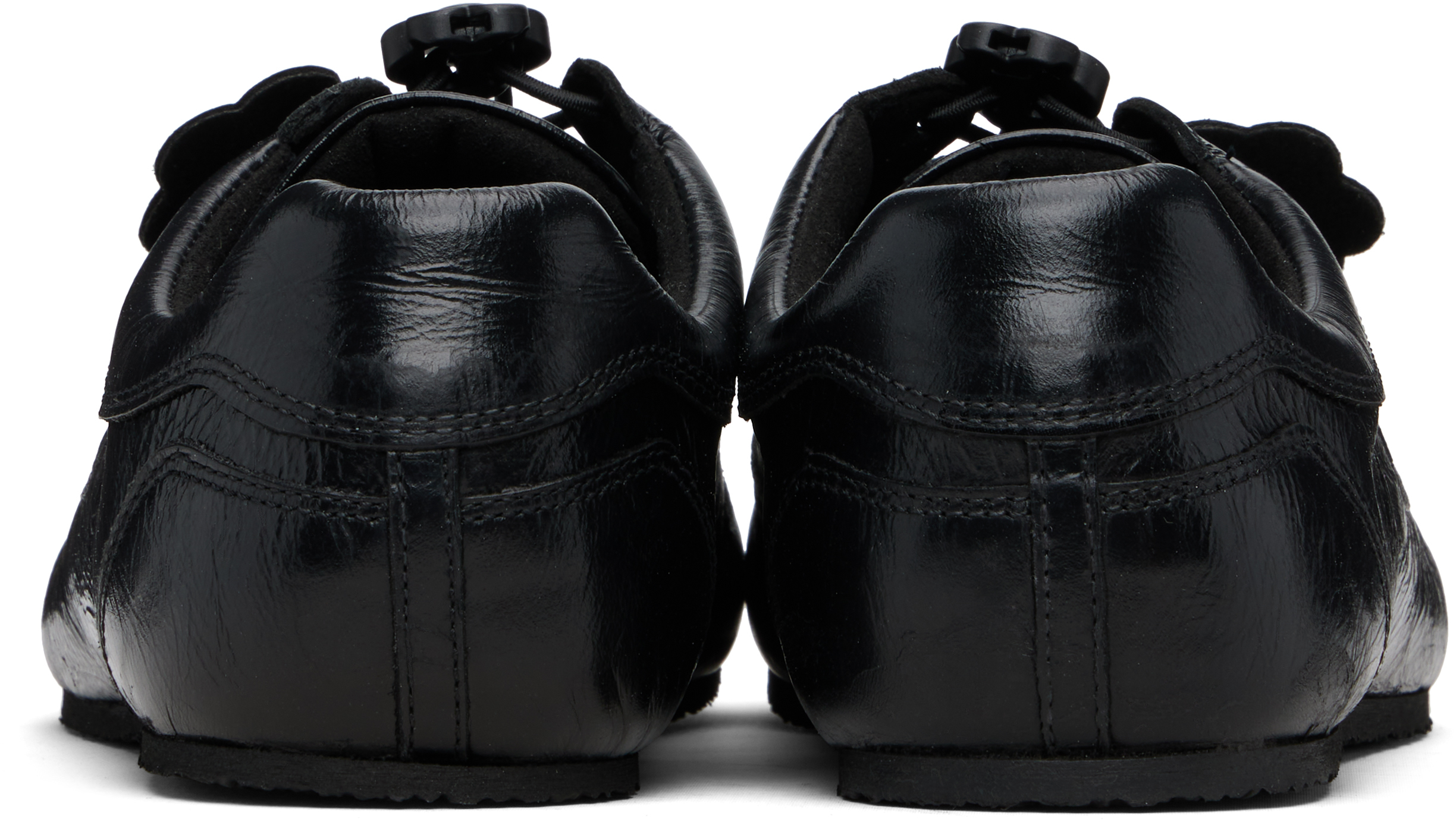 Cecilie Bahnsen Black Leather Blaise Sneakers In Black