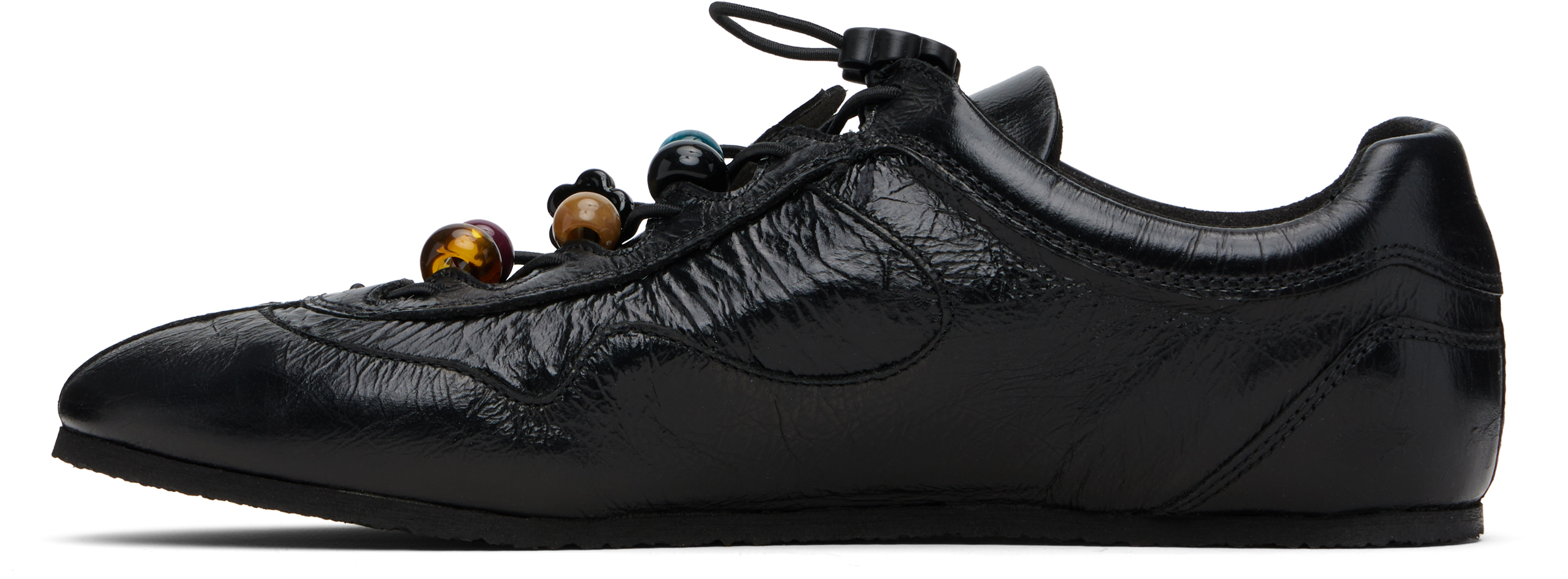 Cecilie Bahnsen Black Leather Blaise Sneakers In Black