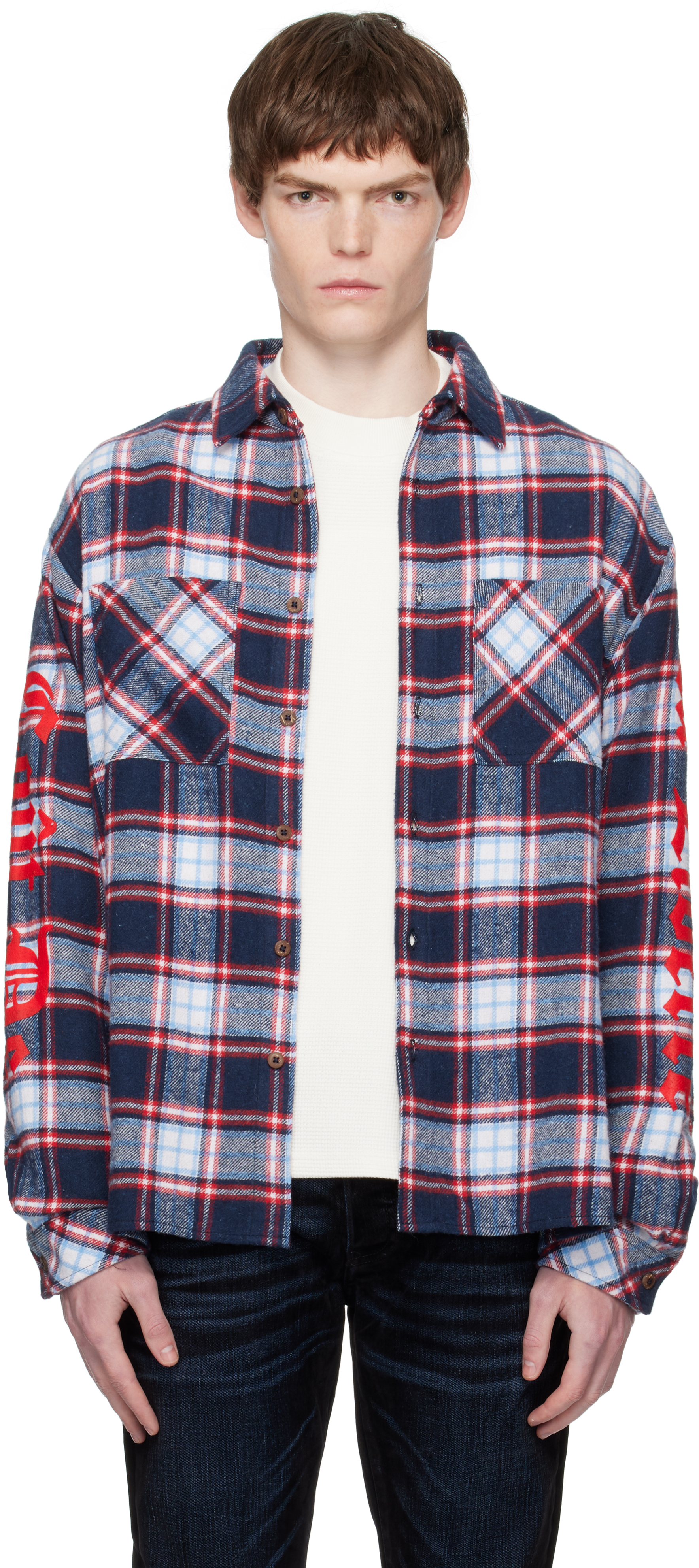 Red & Blue Brad Long Sleeve Shirt