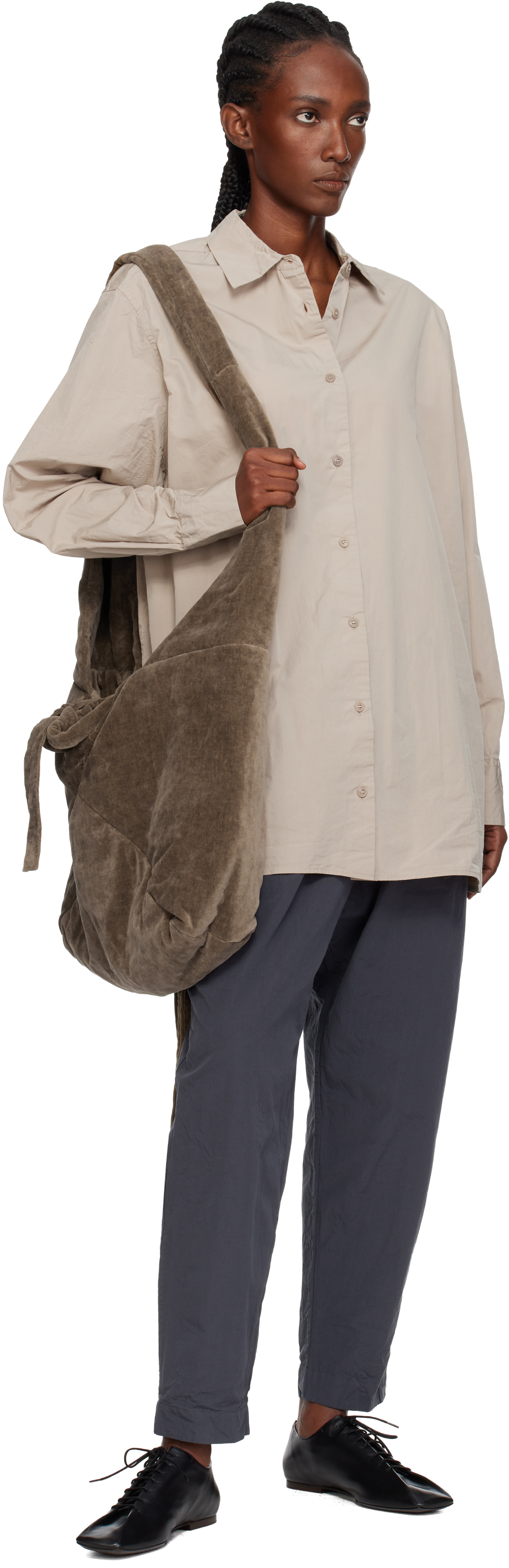 Casey Casey Taupe Origami Bag In Brown