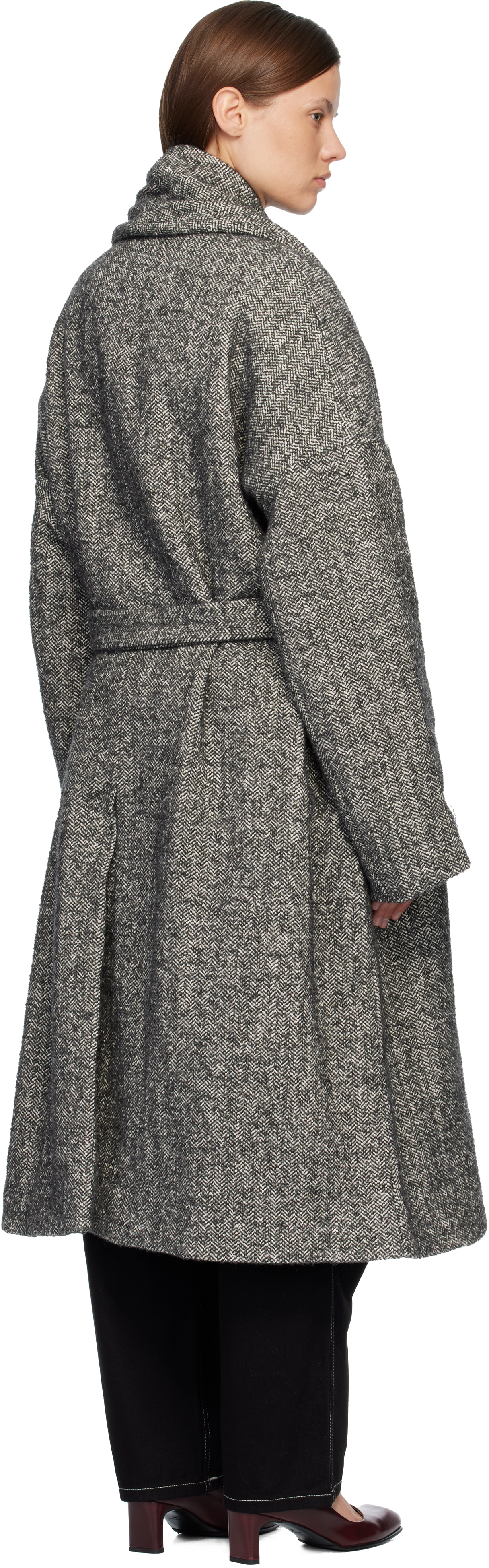 Casey Casey Gray Great Coat In Gray