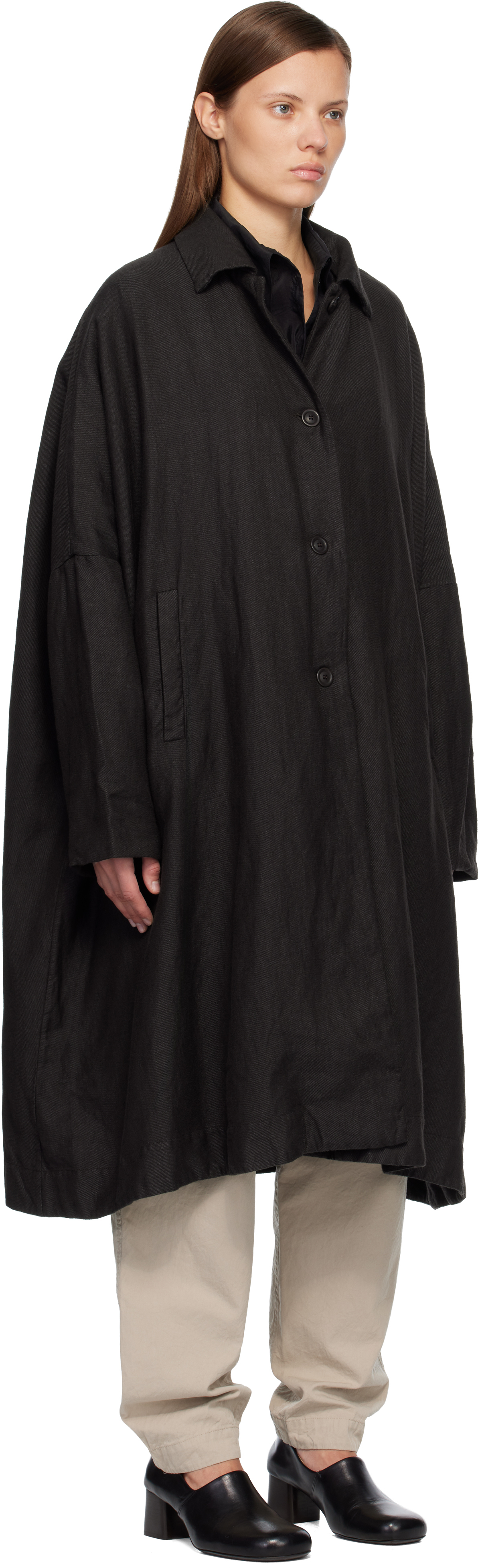 Casey Casey Brown Atomless Coat In Brown