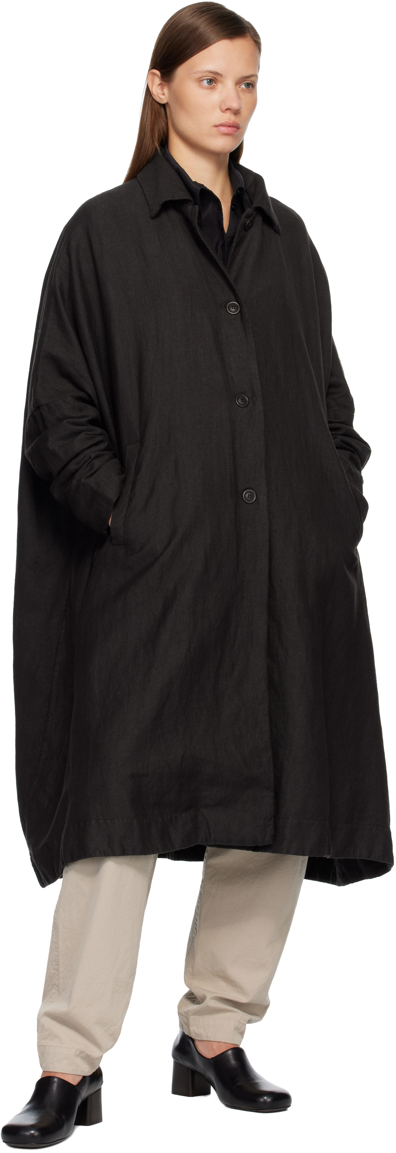 Casey Casey Brown Atomless Coat In Brown