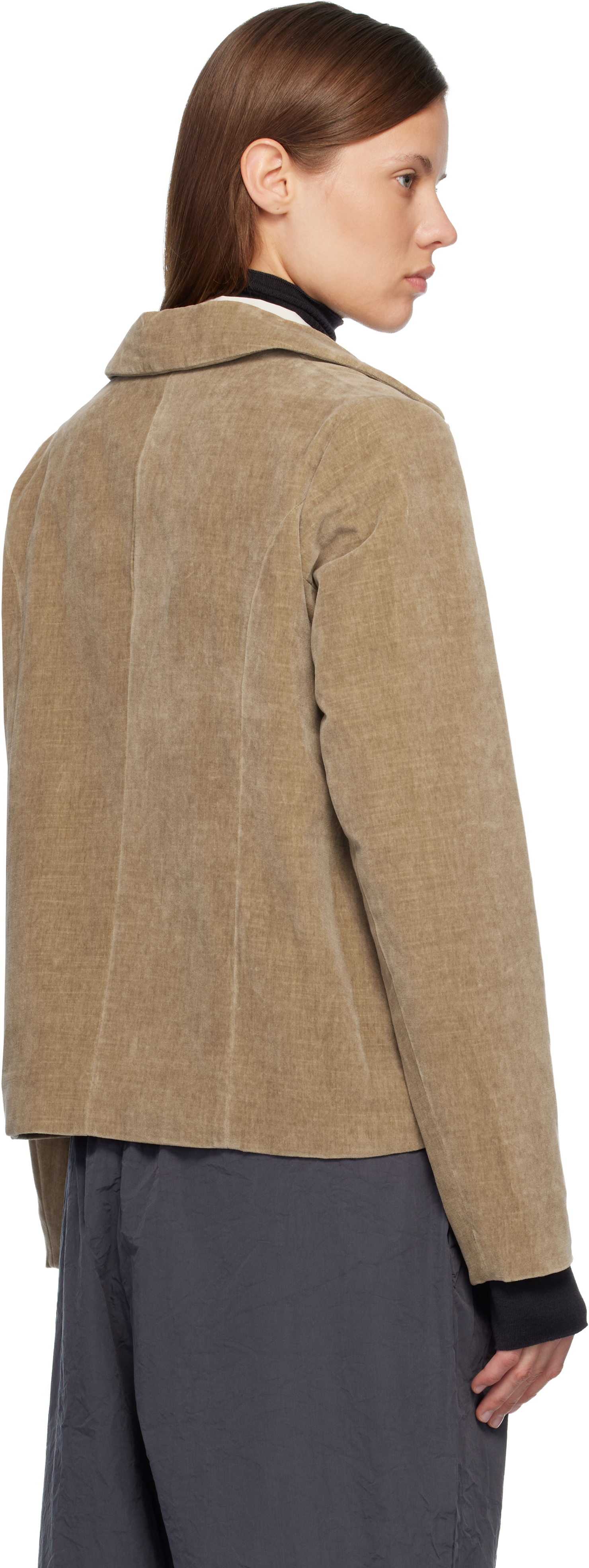 Casey Casey Beige Pwet Jacket In Brown