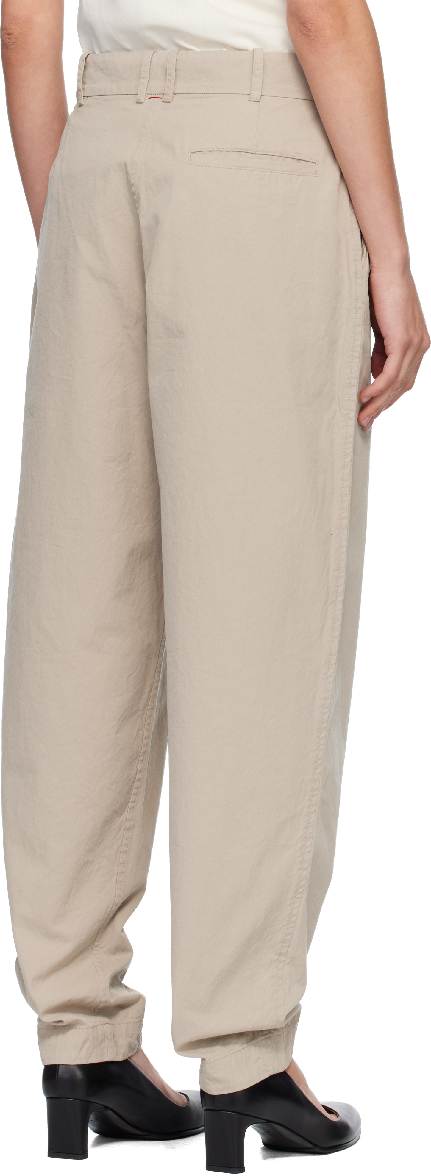 Casey Casey Beige Mili Hiroshi Trousers In Gray