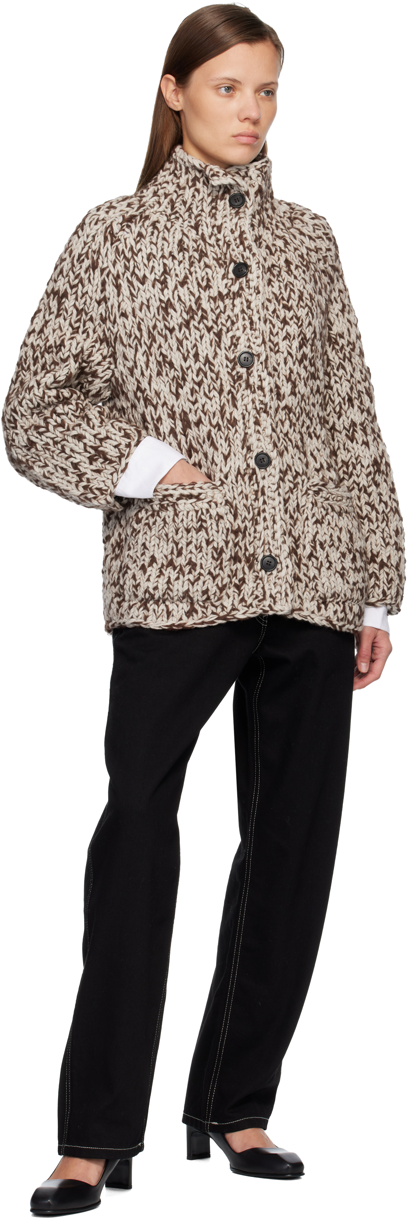 Casey Casey Patch-pocket Button Cardigan In Multi