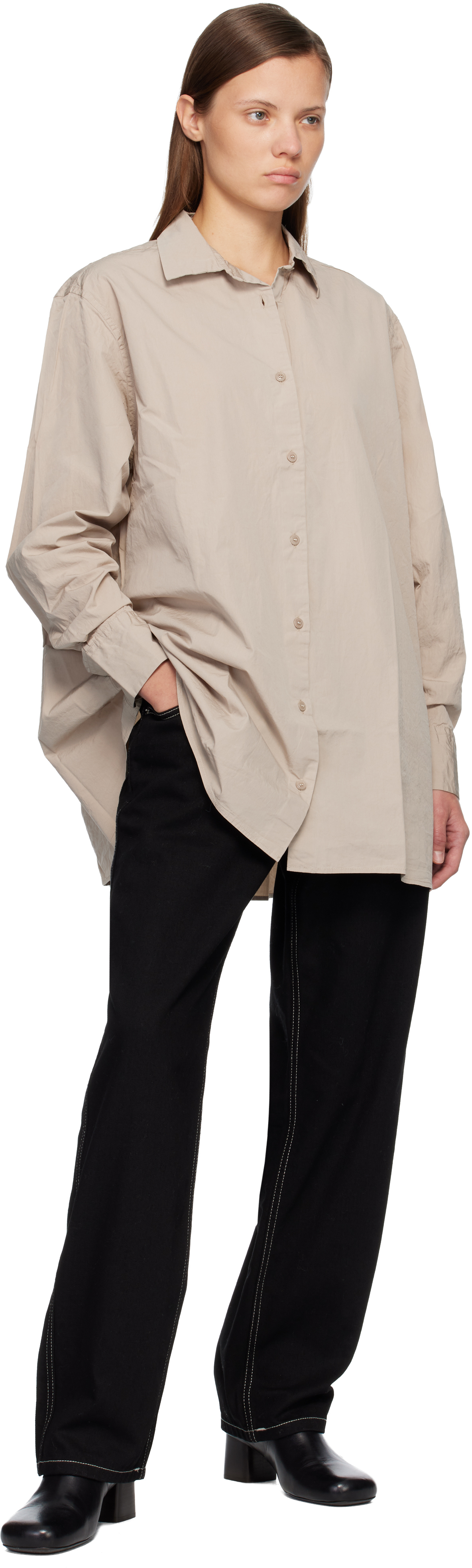 Casey Casey Beige Pi Shirt In Brown