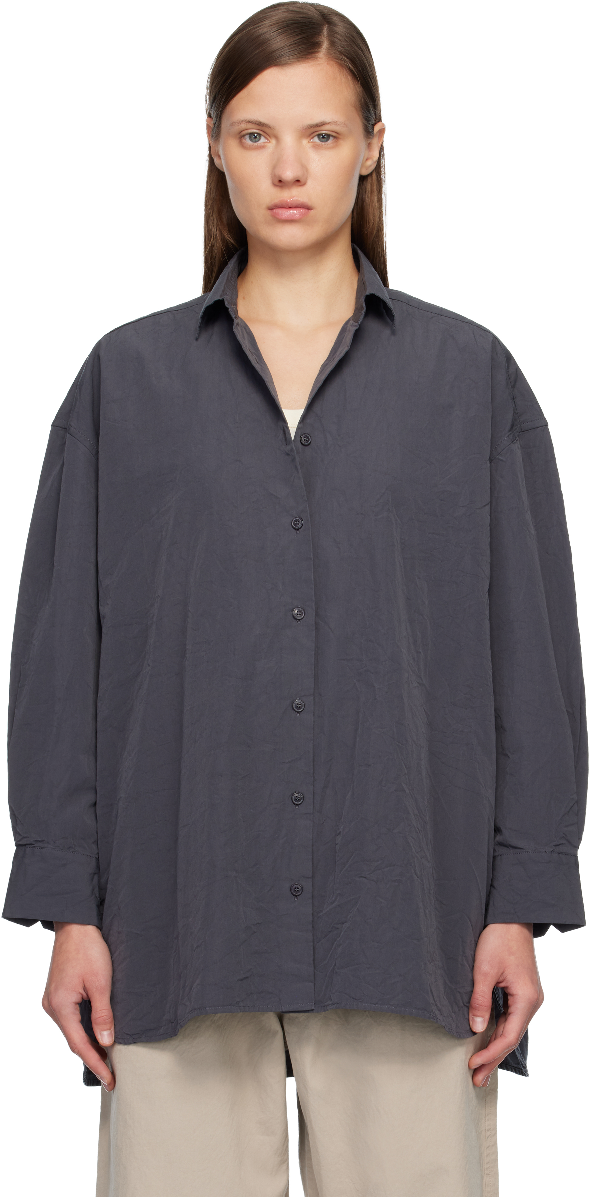 Casey Casey Navy Hamnet Shirt In Blue