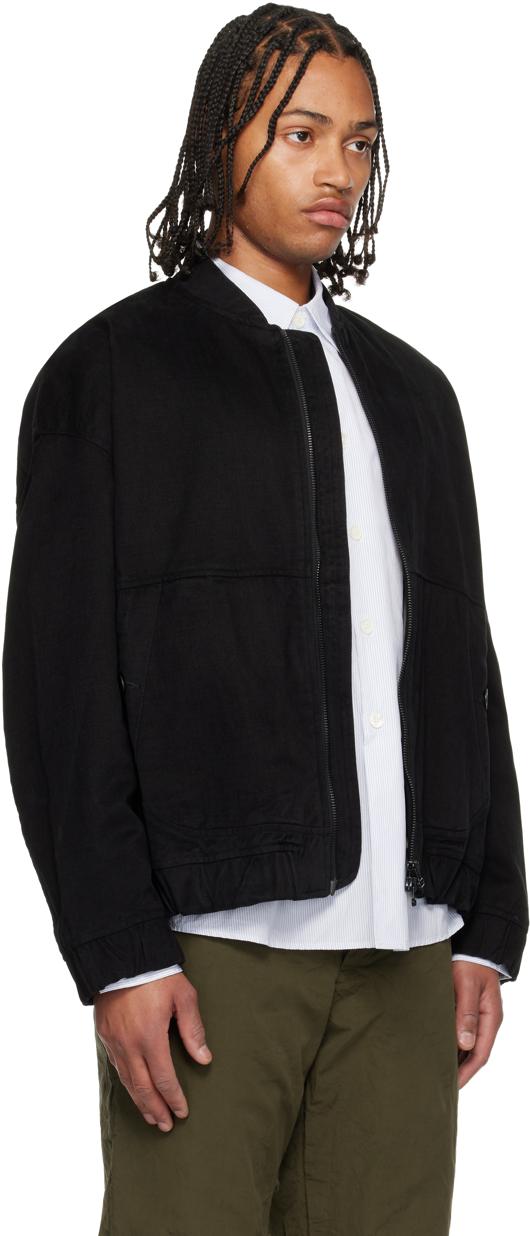 Casey Casey Black Mika Blouson Bomber Jacket In Black