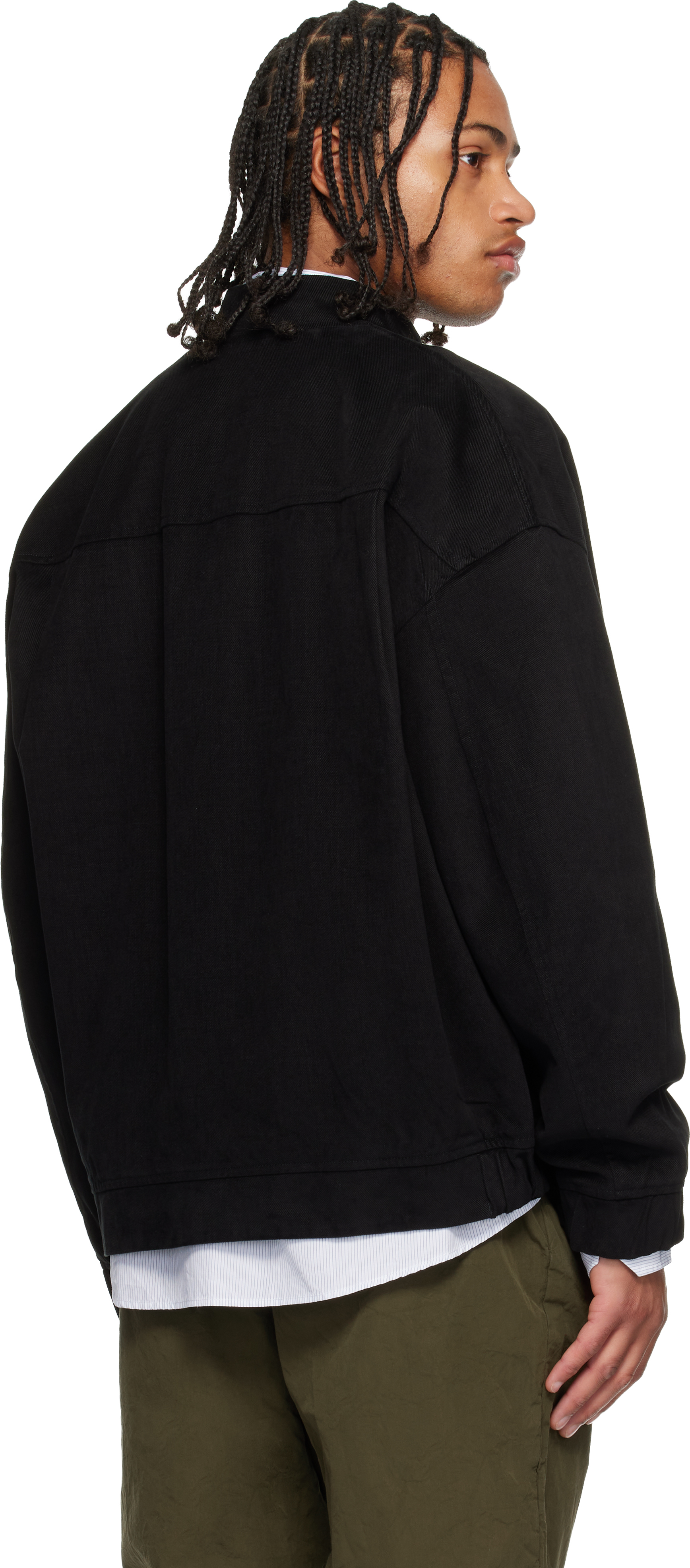 Casey Casey Black Mika Blouson Bomber Jacket In Black