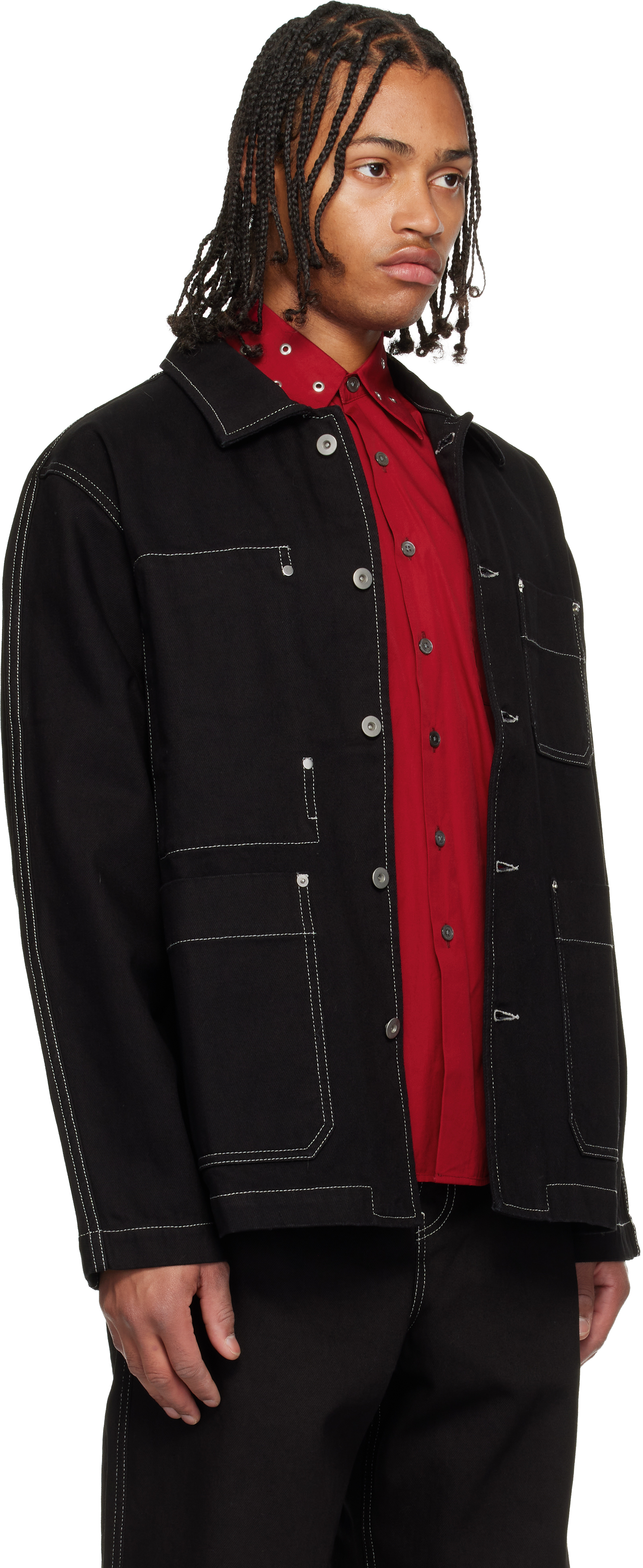 Casey Casey Black Camille Denim Jacket In Black