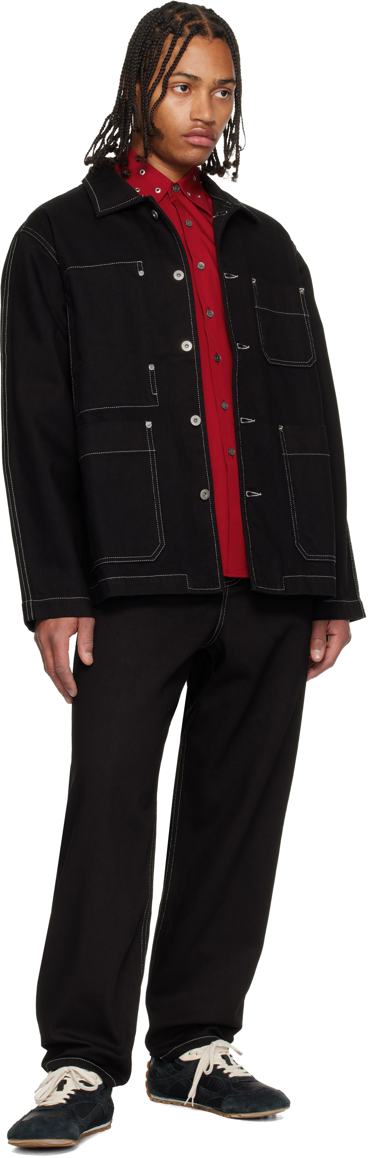 Casey Casey Black Camille Denim Jacket In Black