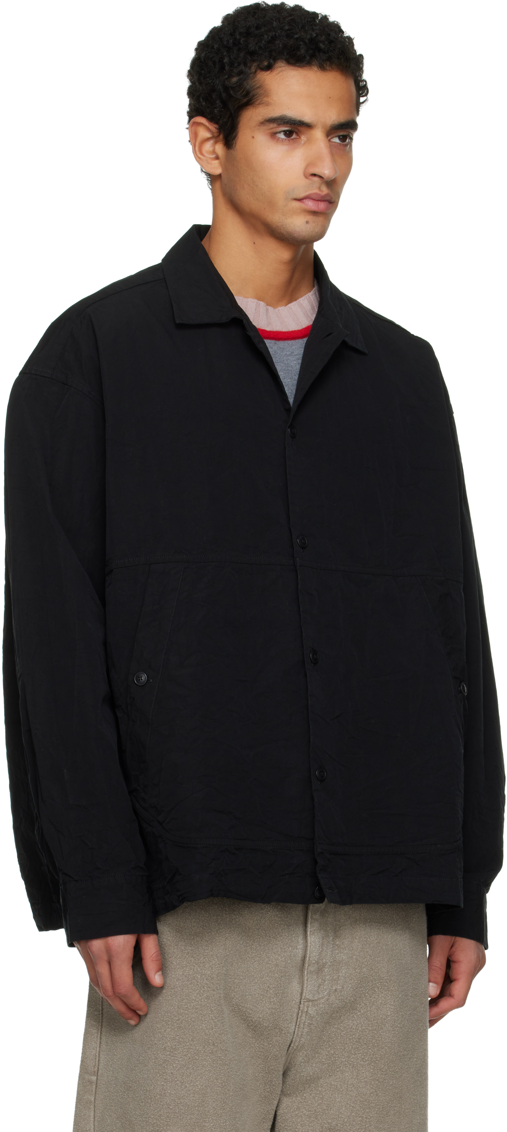 Casey Casey Black Mika Overshirt In Black