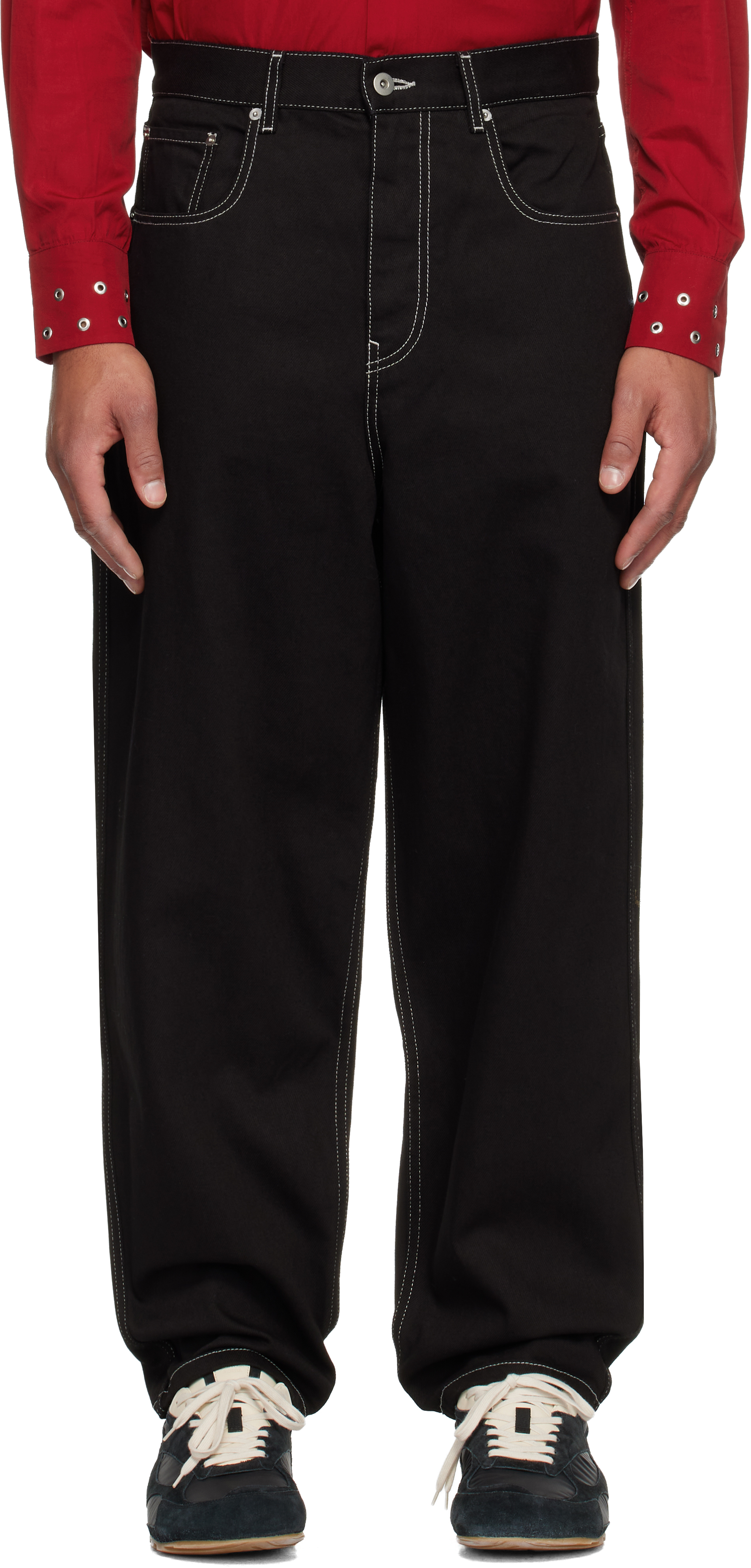 Casey Casey Black Leo Jeans In Black