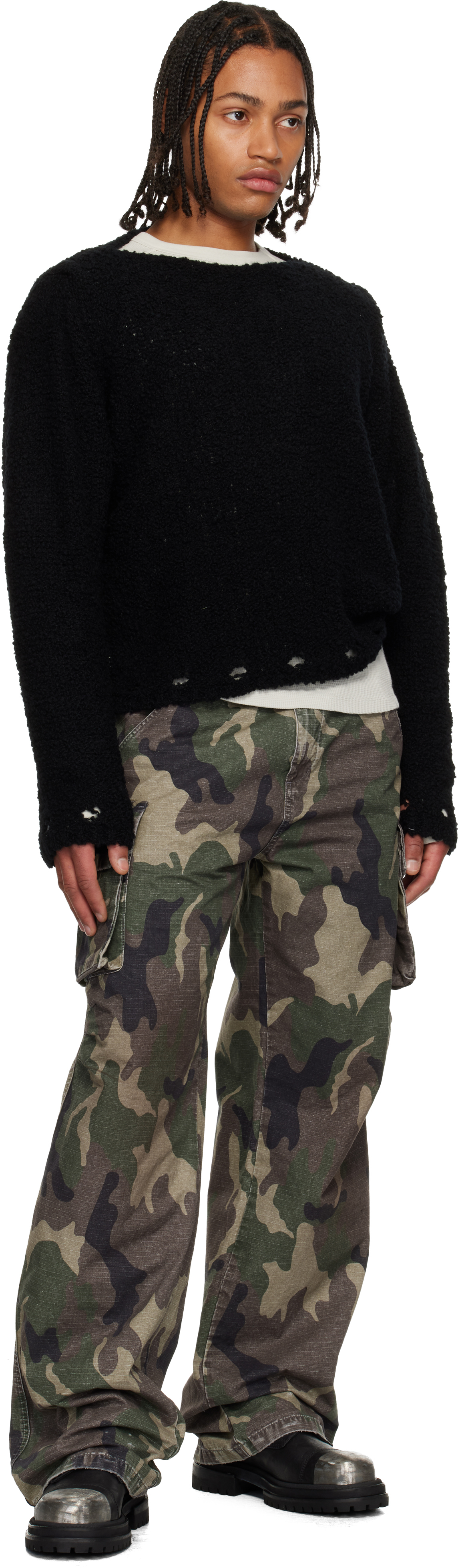 424 Khaki Camo Cargo Pants In Green | ModeSens