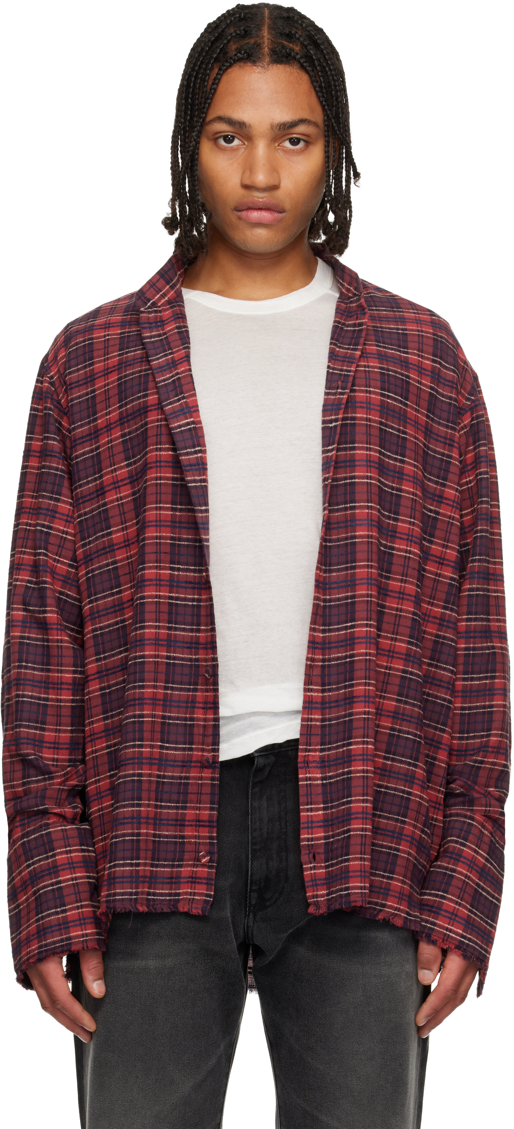 424 Check Flannel Shirt In Red