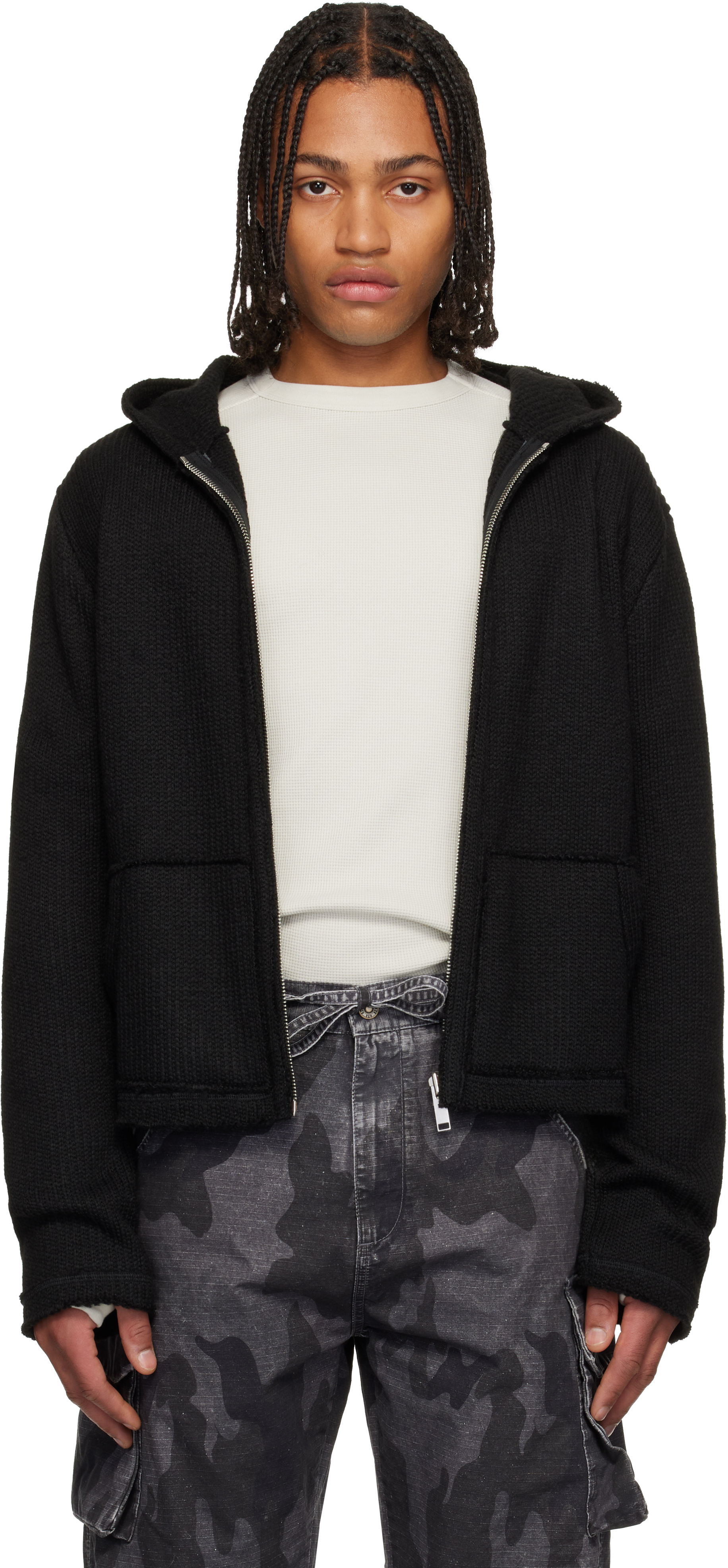 424 Black Baby Hoodie In Black