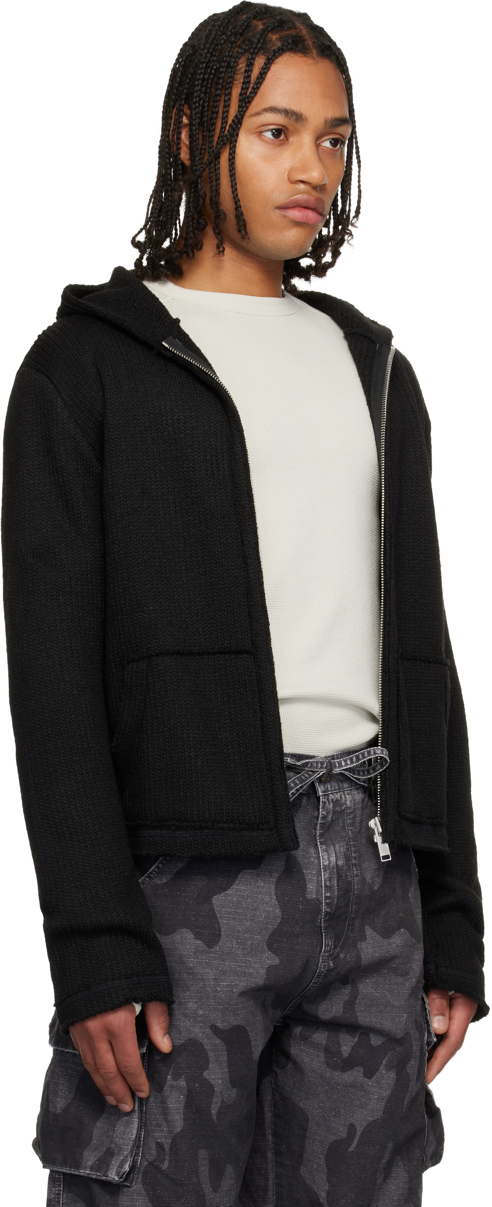 424 Black Baby Hoodie In Black