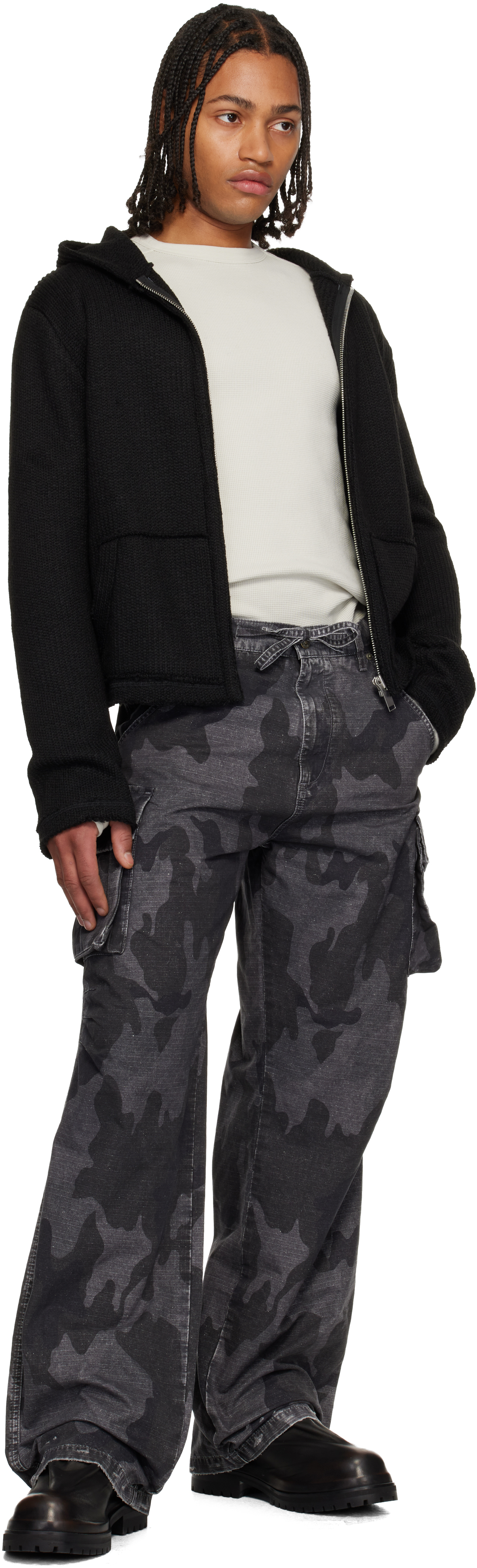 424 Black Baby Hoodie In Black