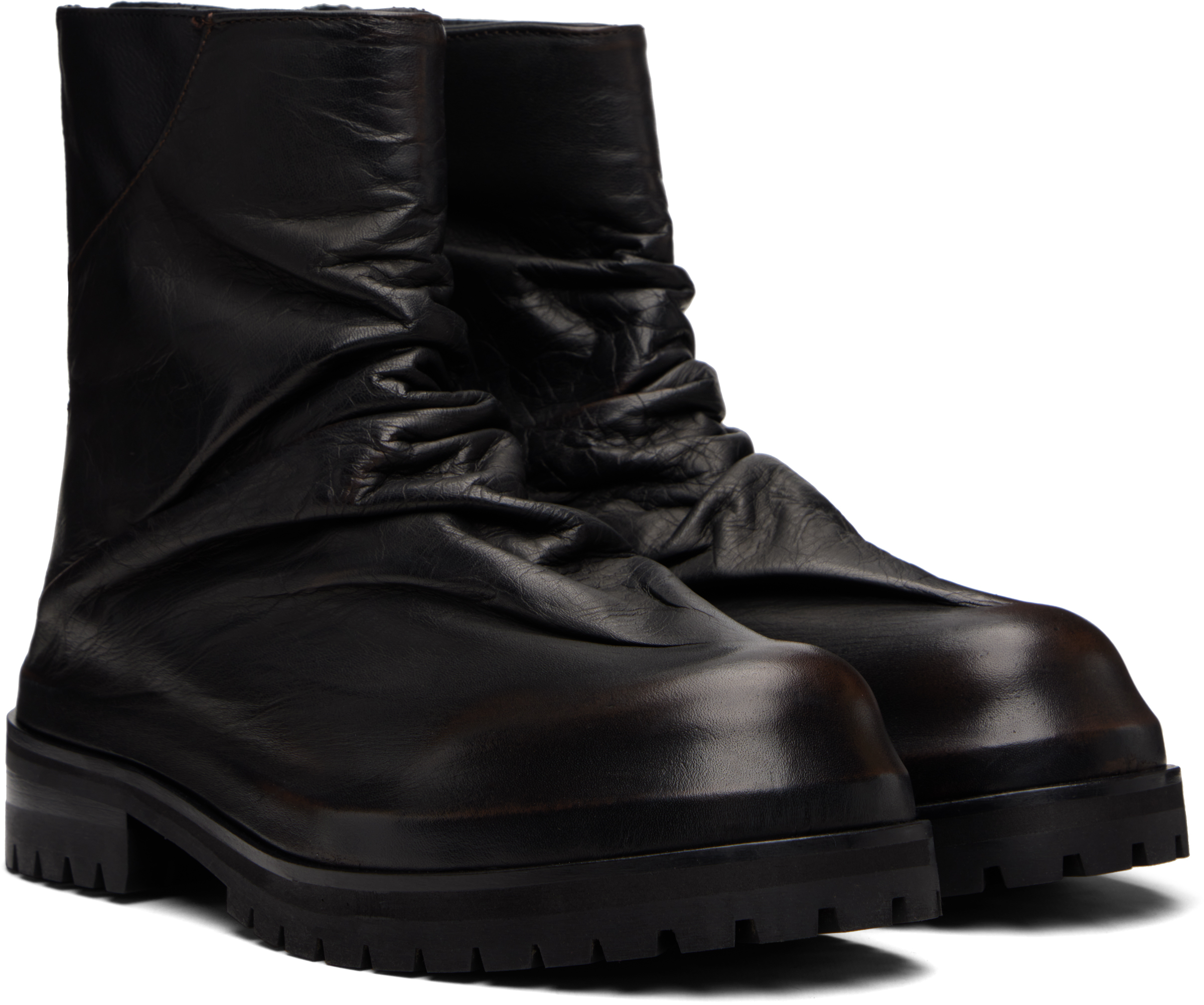 424 Black Marathon Boots In Multi
