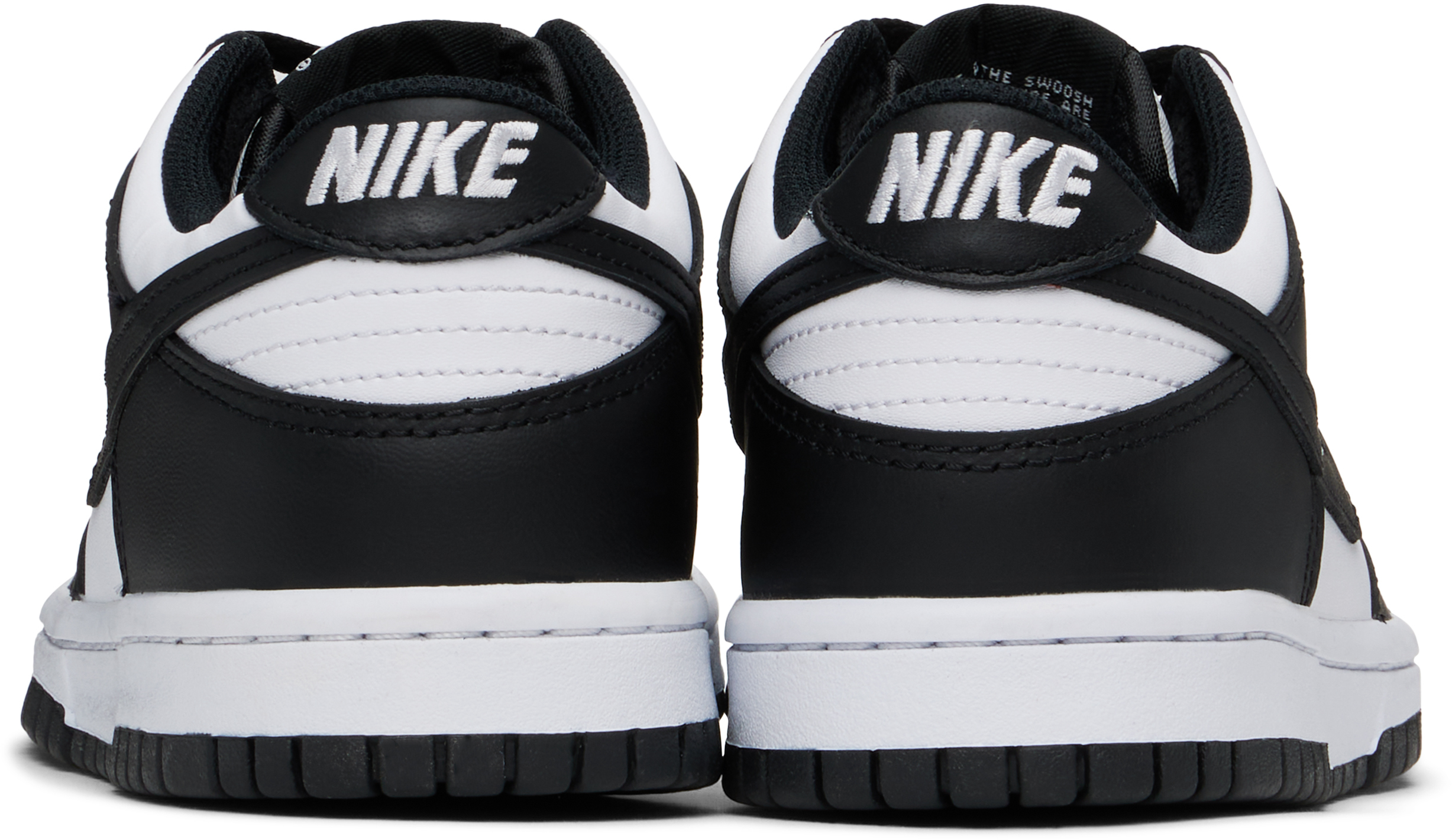 Nike Big Kids Black & White Dunk Low Sneakers In Cw1590-100