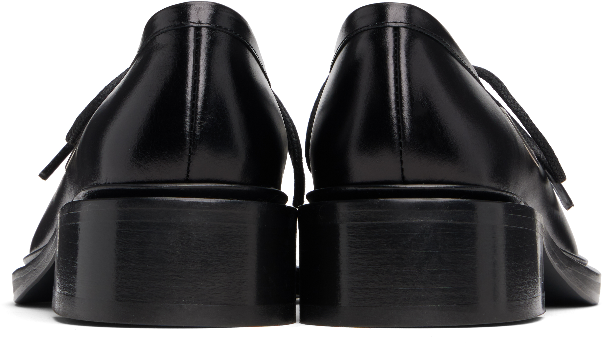 Nicole Saldaña Black Fabiana Eyelet Loafers In Multi