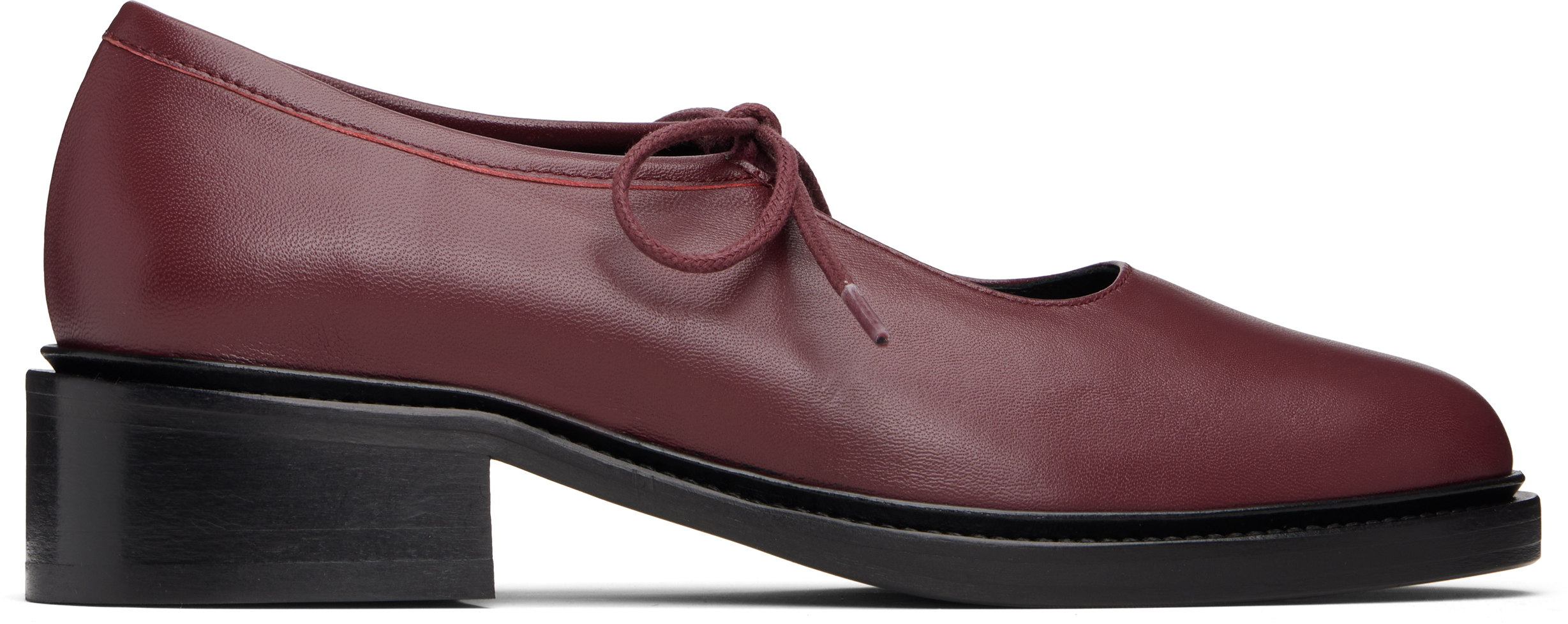 Nicole Saldaña Ssense Exclusive Red Fabiana Loafers In Burgundy